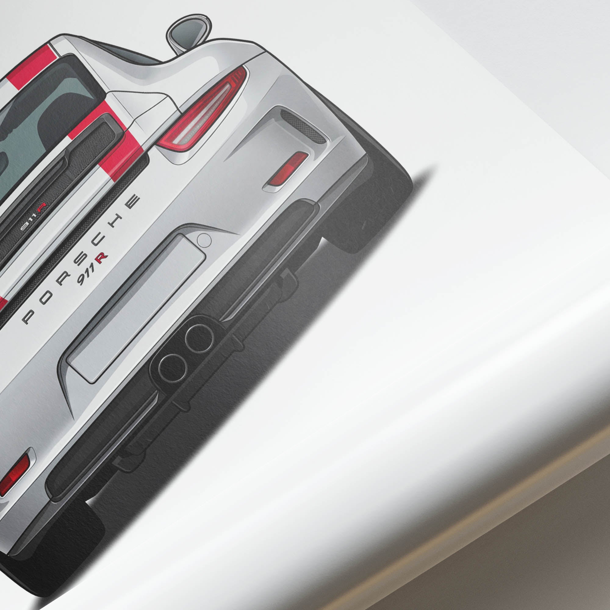 2016 Porsche 911 R – Car Print (Back)