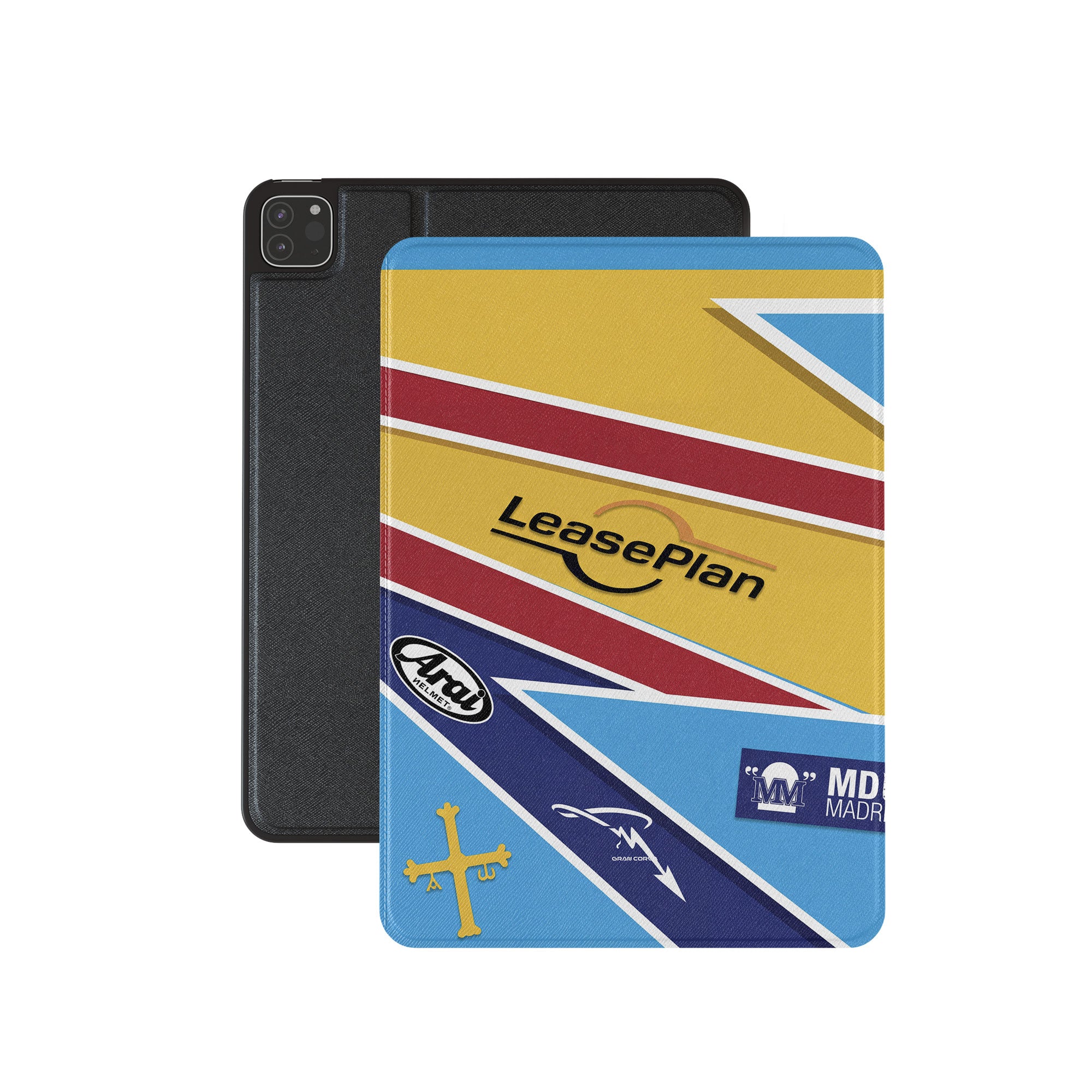 Fernando Alonso Helmet Case – F1 Racing iPad Cover with 2005 Helmet Design