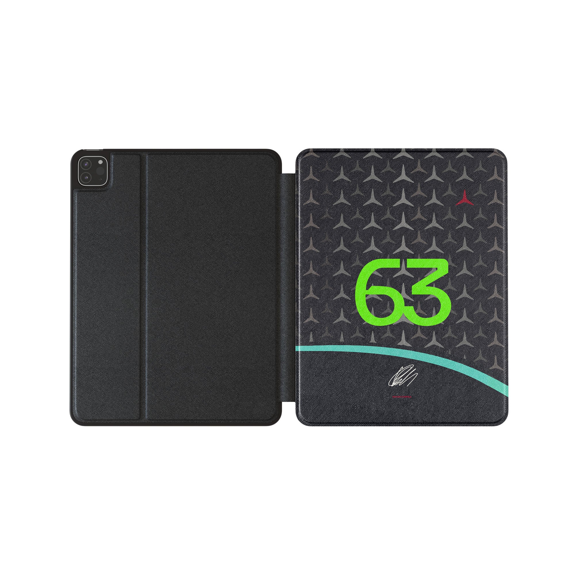 F1 iPad Case – George Russell Mercedes AMG 2024 W15 Livery Durable Cover