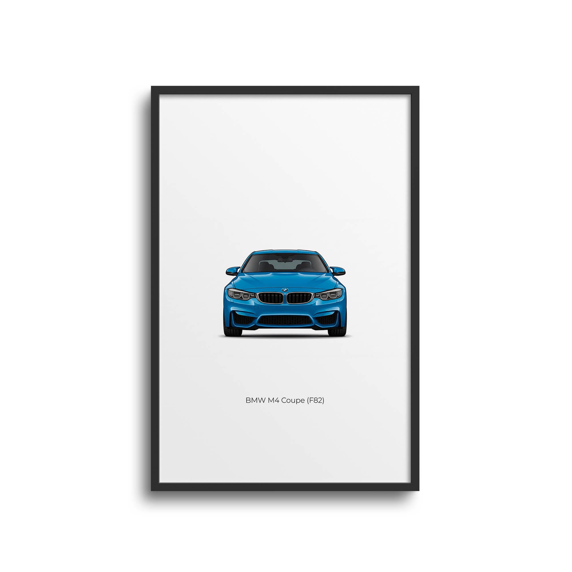 BMW M4 Coupe F82 2015 Blue Sports Car Poster - Luxury Automotive Wall Decor