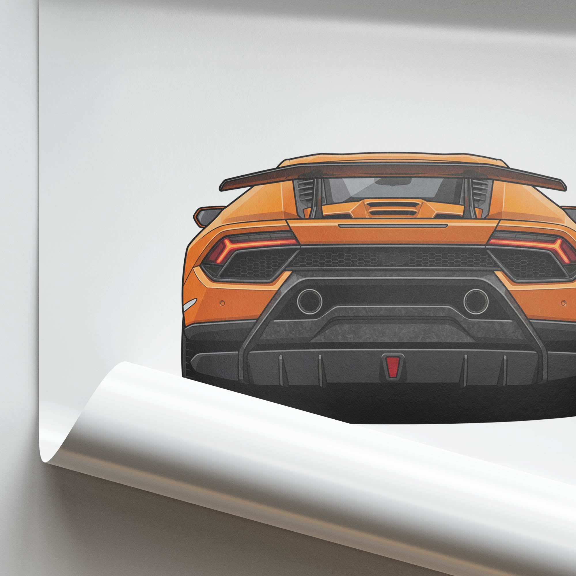 2017 Lamborghini Hurac N Performante – Car Print (Back)