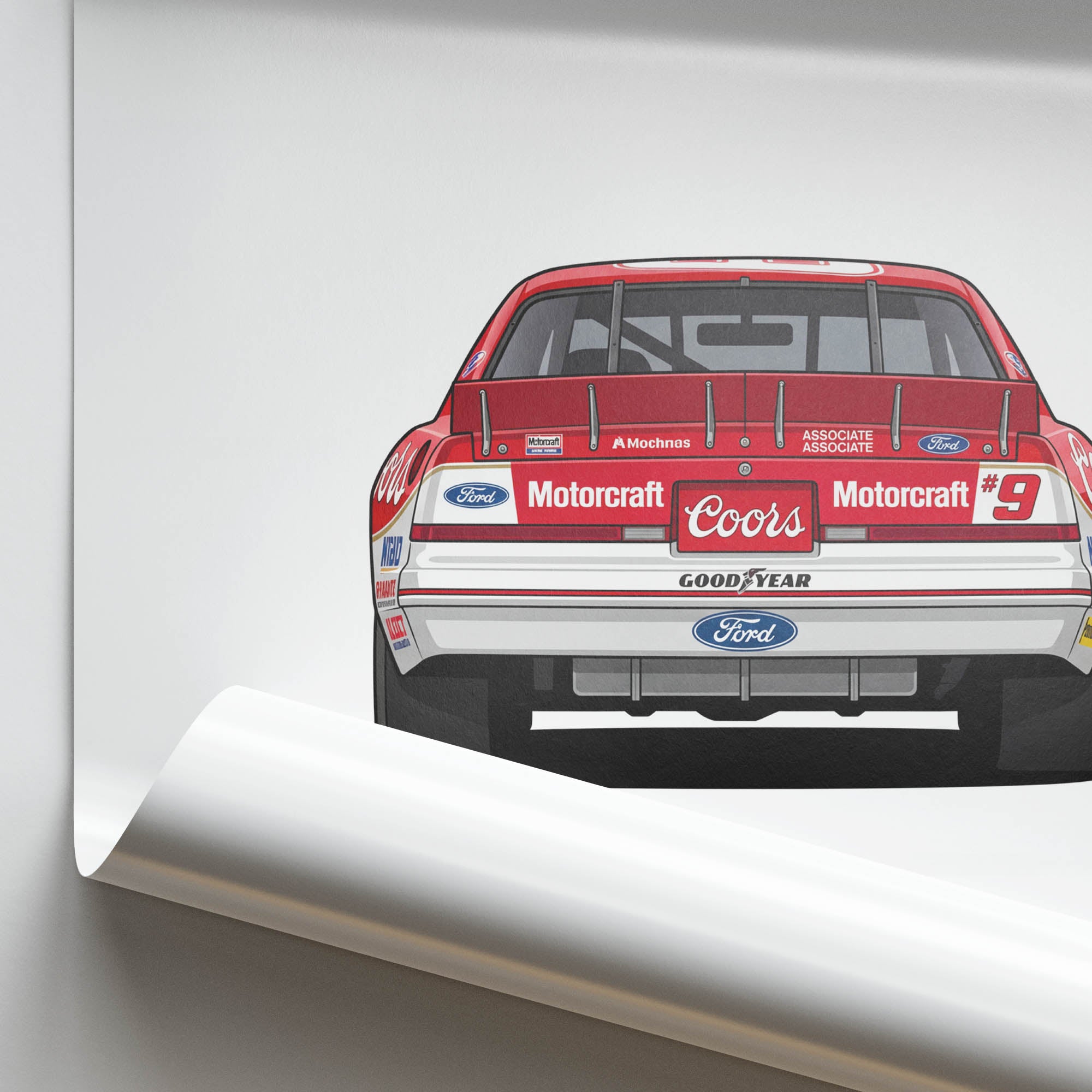 1987 Ford Thunderbird Bill Elliott Coors – Car Print