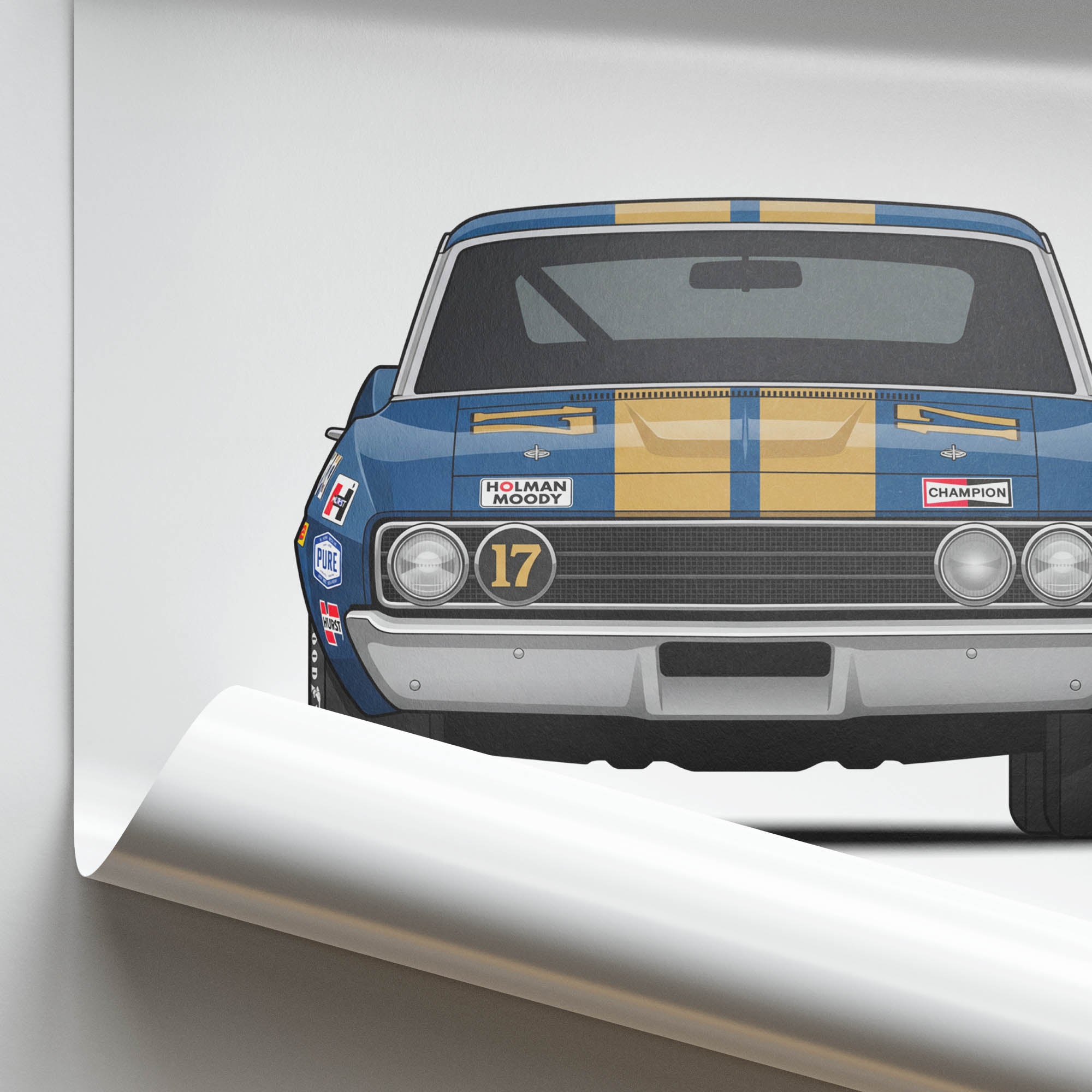 1969 Ford Torino Talladega David Pearson – Car Print