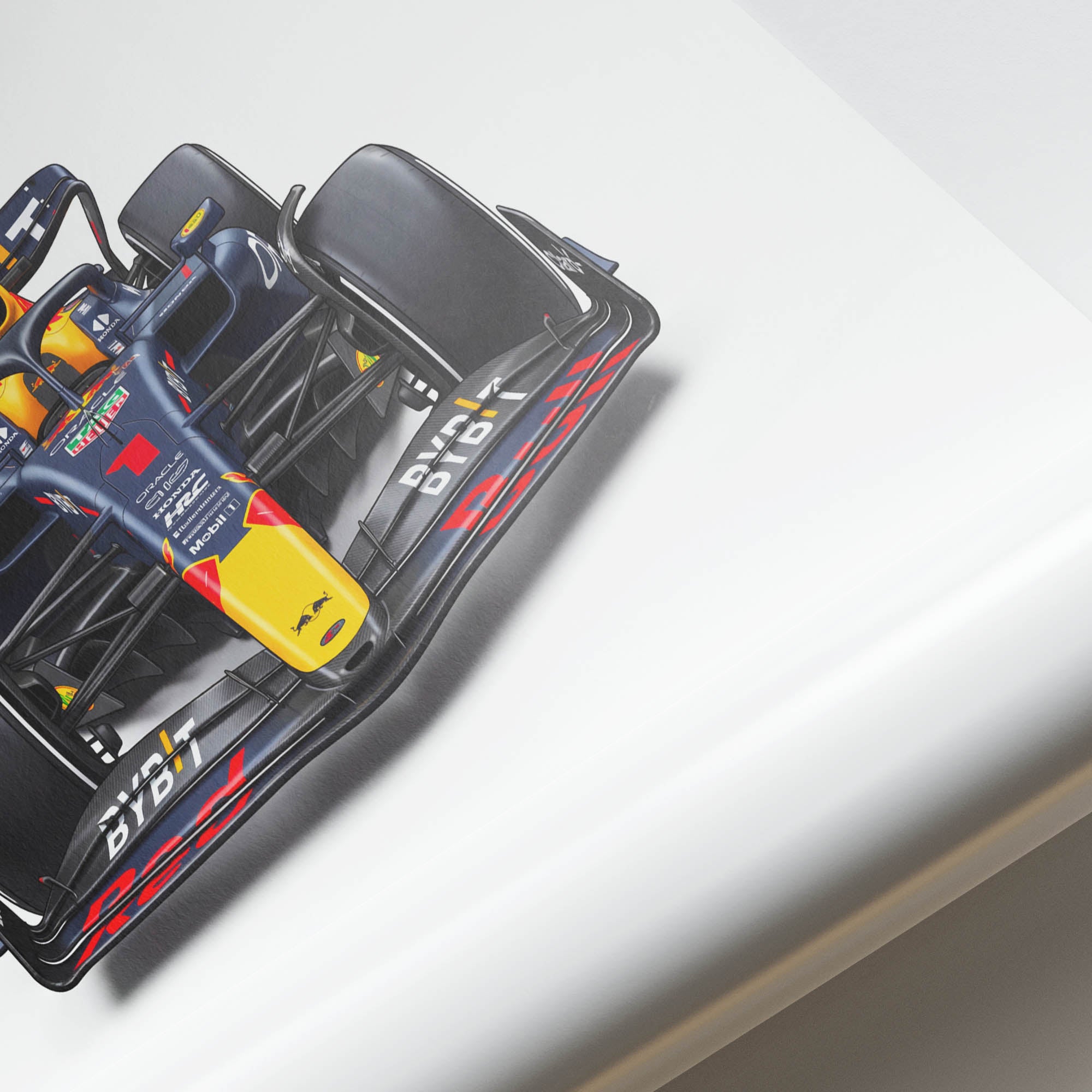 2024 Red Bull RB20 Max Verstappen Navy – Car Print (Front)