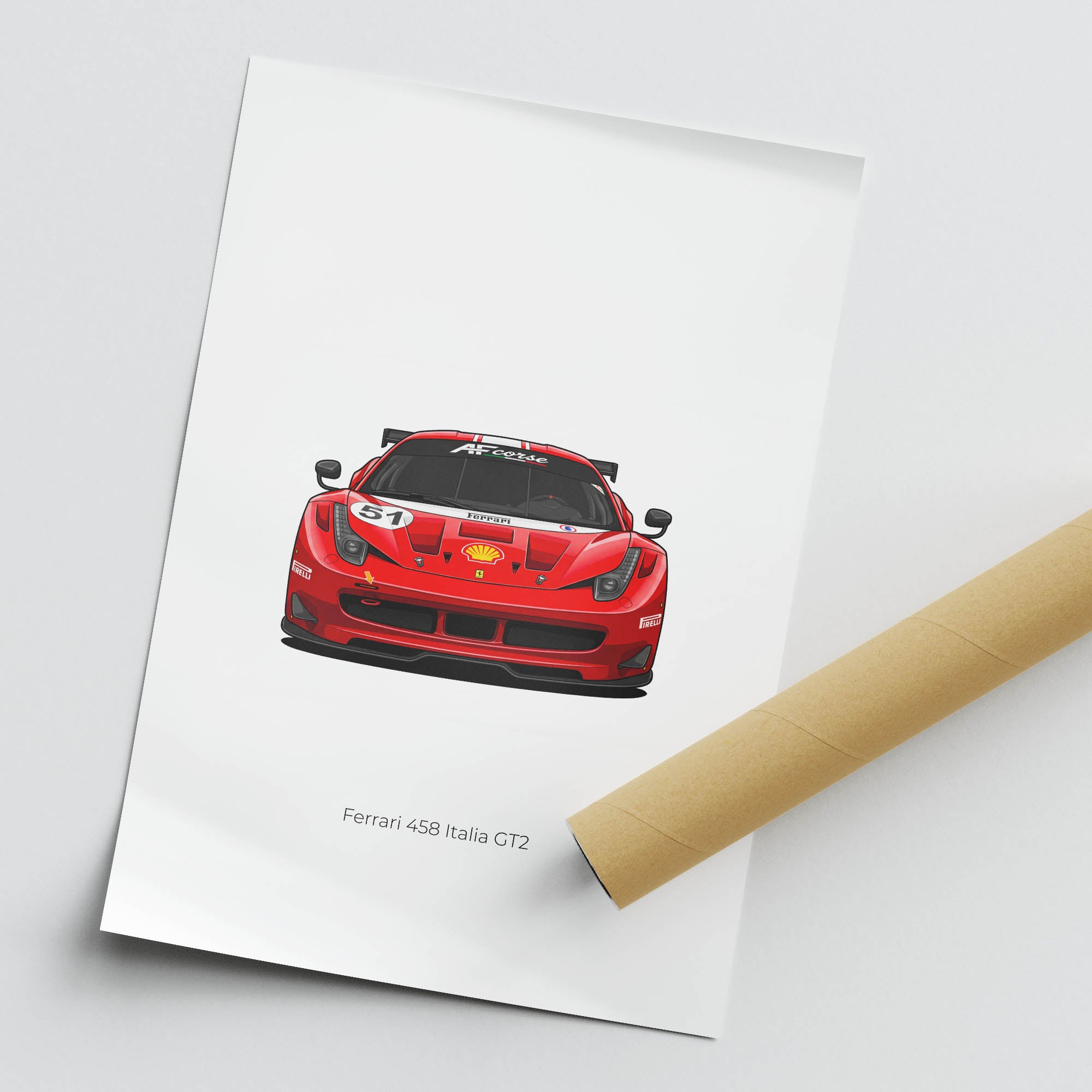2011 Ferrari 458 Italia GT2 AF Corse – Car Print