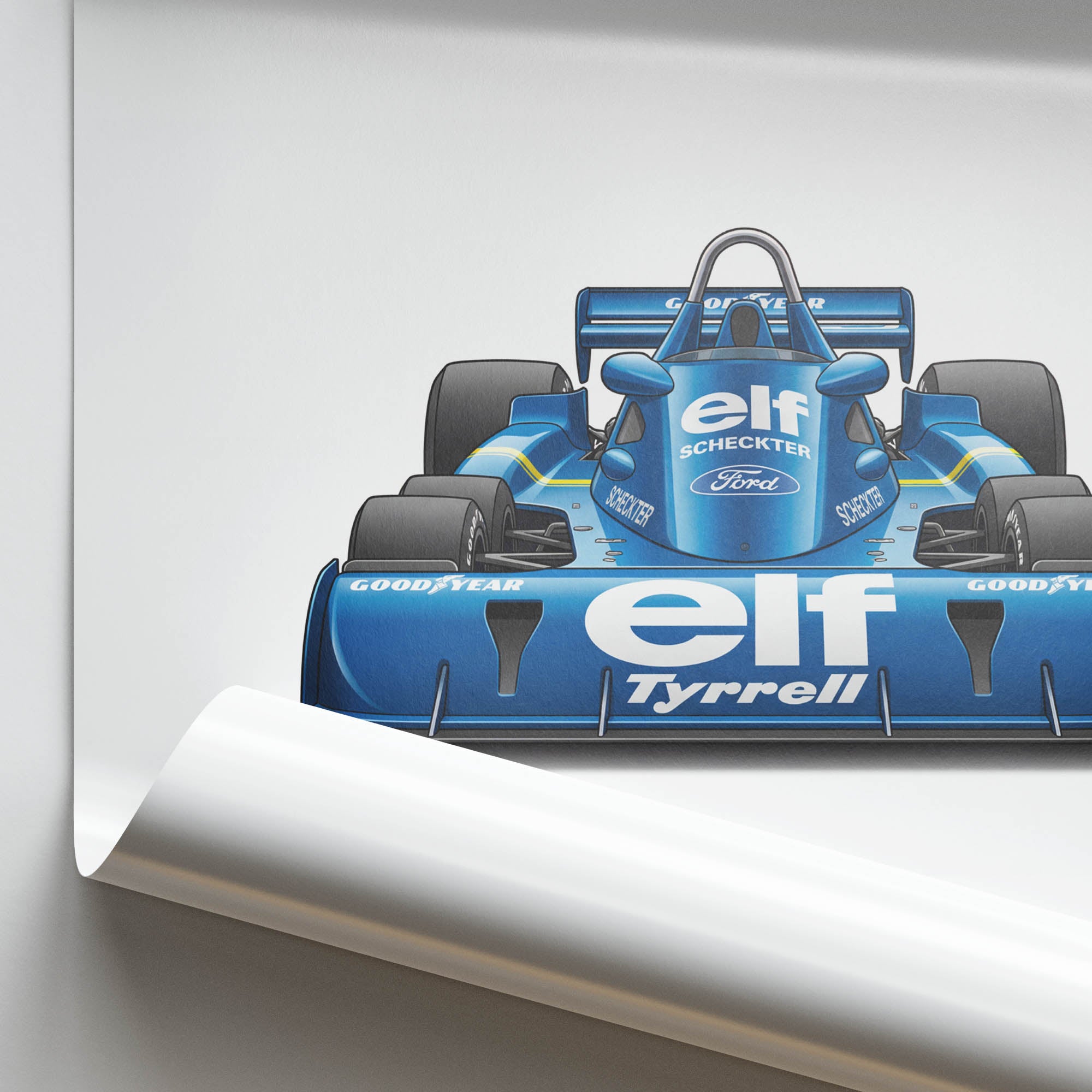 1976 Tyrrell P34 Jody Scheckter Six Wheeler – Car Print