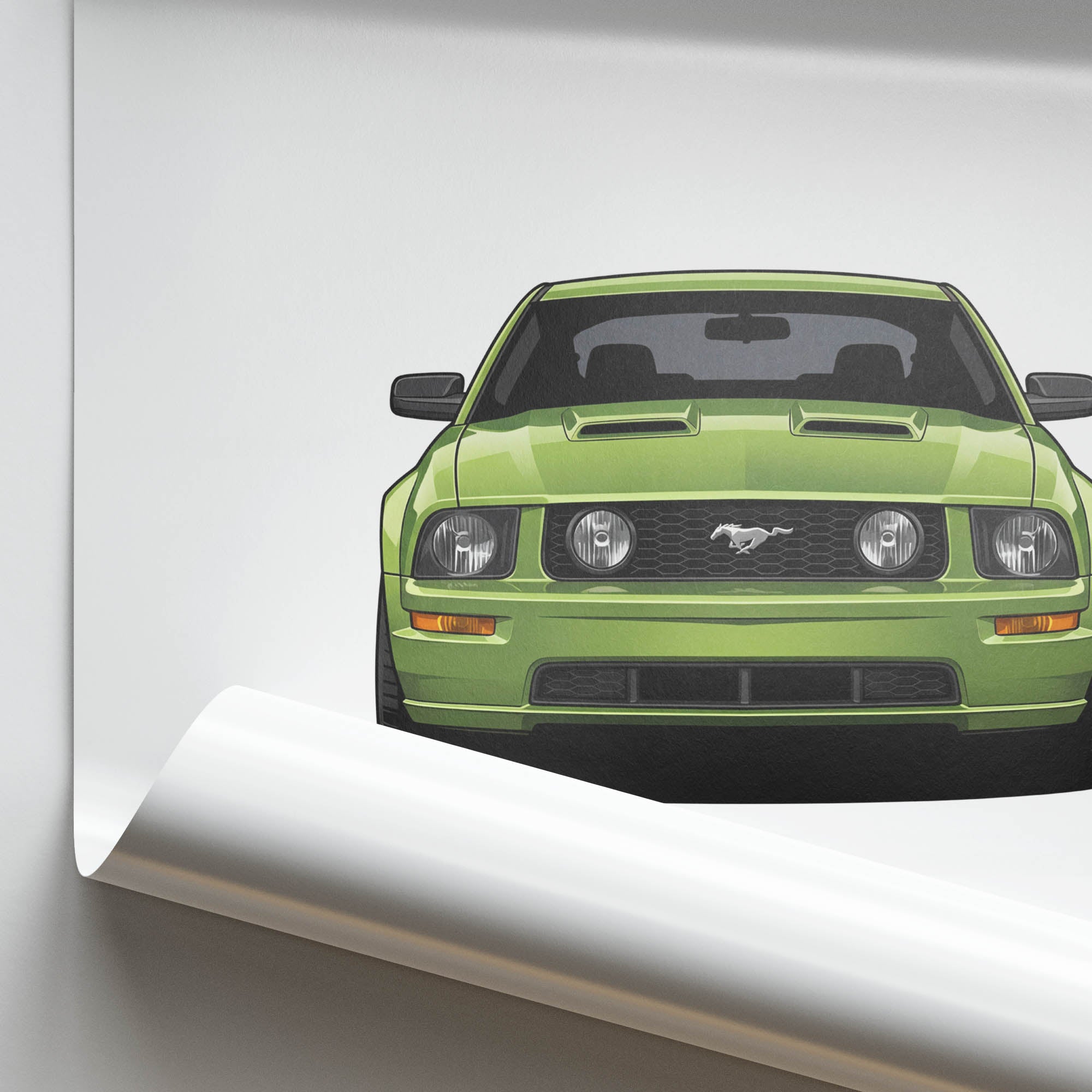 2005 Ford Mustang GT S197 Legend Lime – Car Print