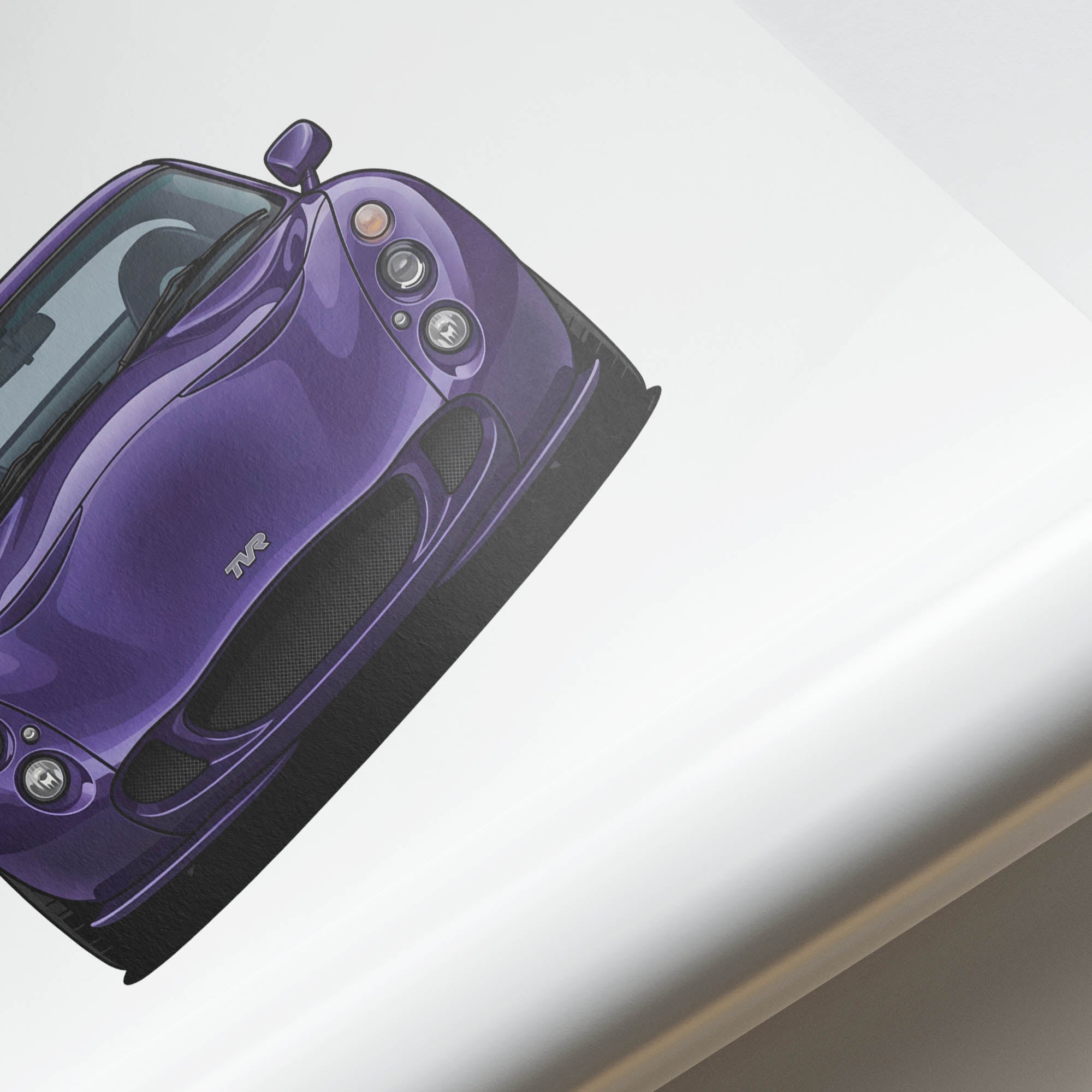 2005 Tvr Tuscan Speed Six Cascade Indigo – Car Print (Front)
