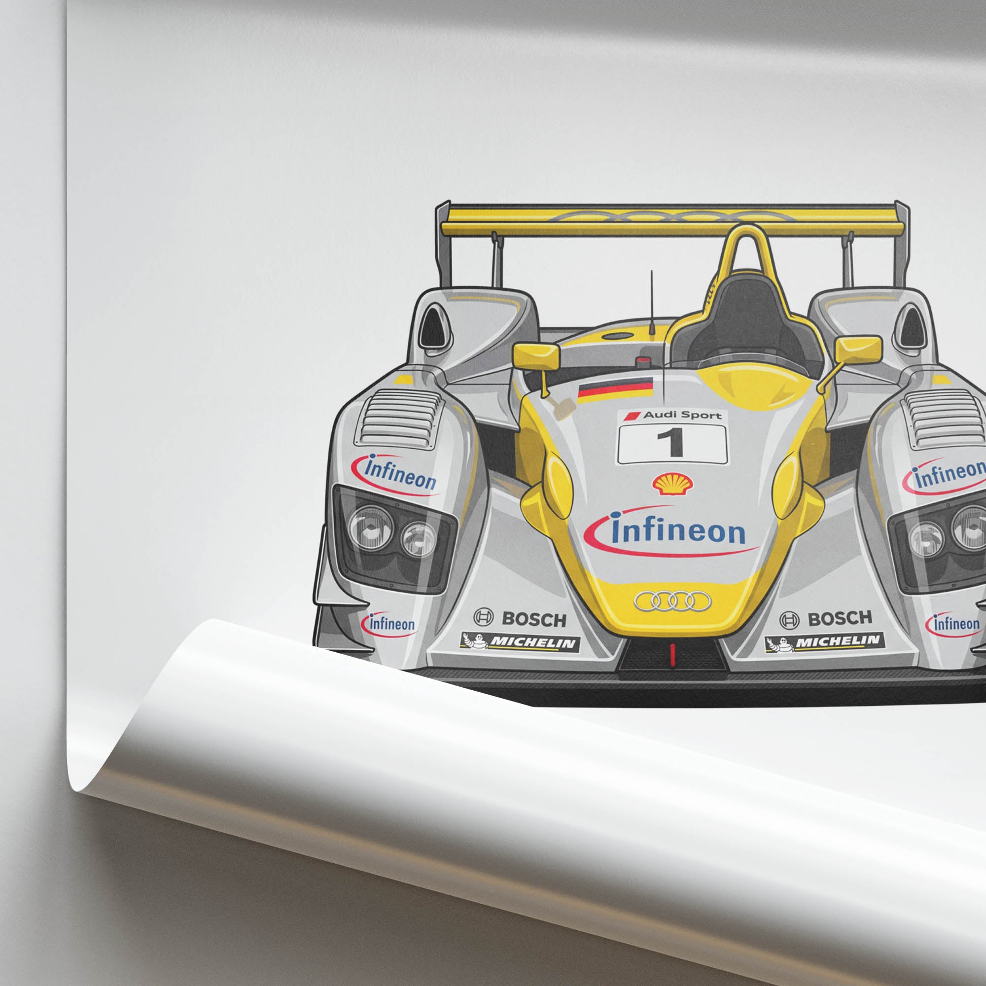 2001 Audi R8 Lmp Infineon – Car Print (Front)