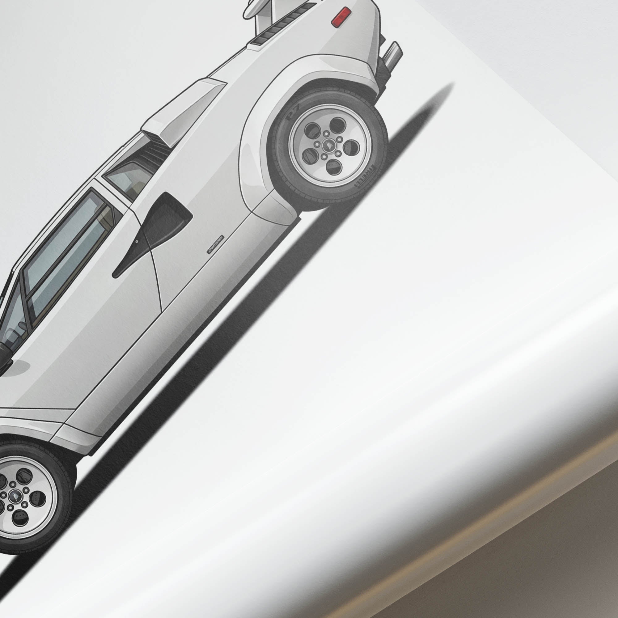 1988 Lamborghini Countach LP5000 Qv – Car Print (Side)