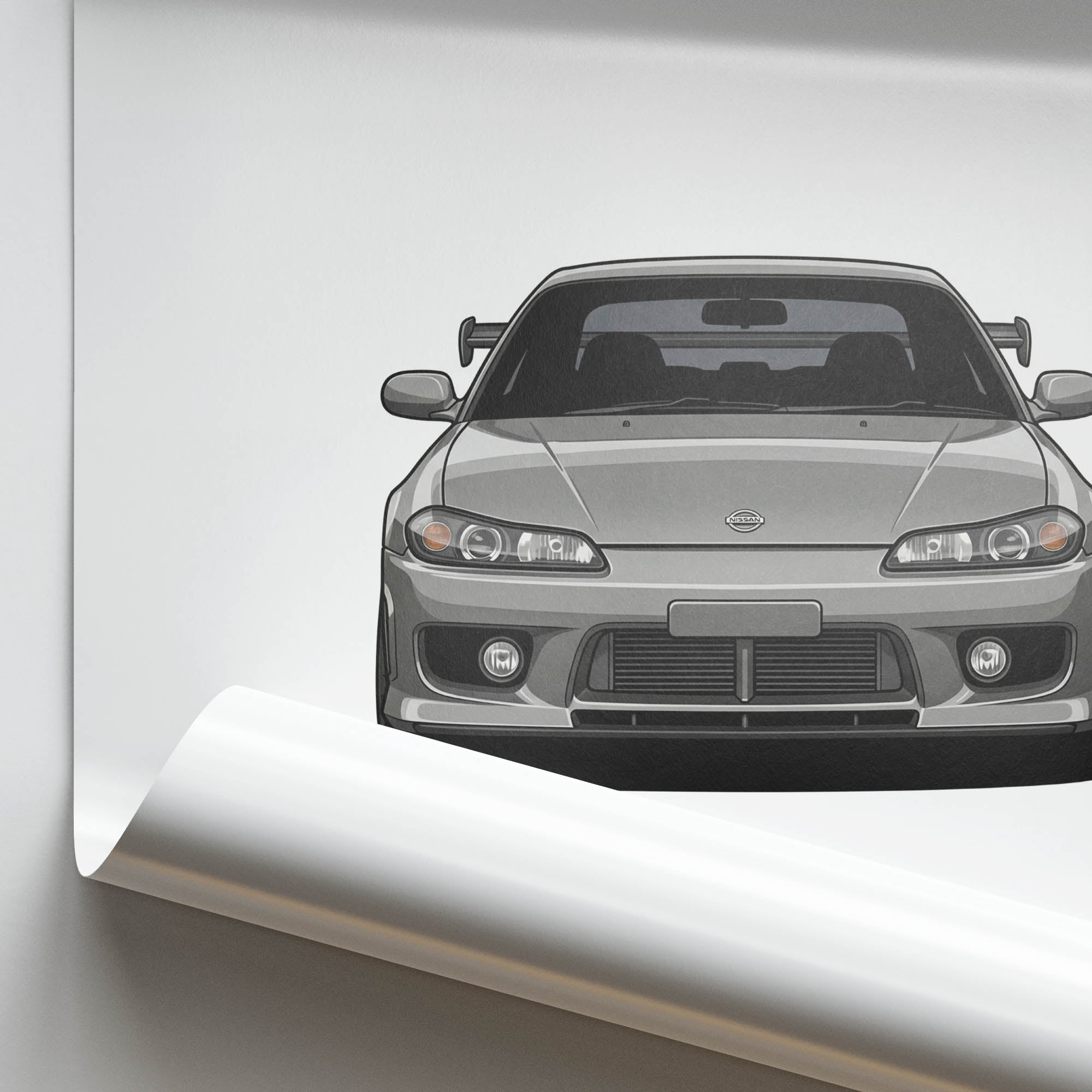 1999 Nissan Silvia Spec R S15 Pewter – Car Print