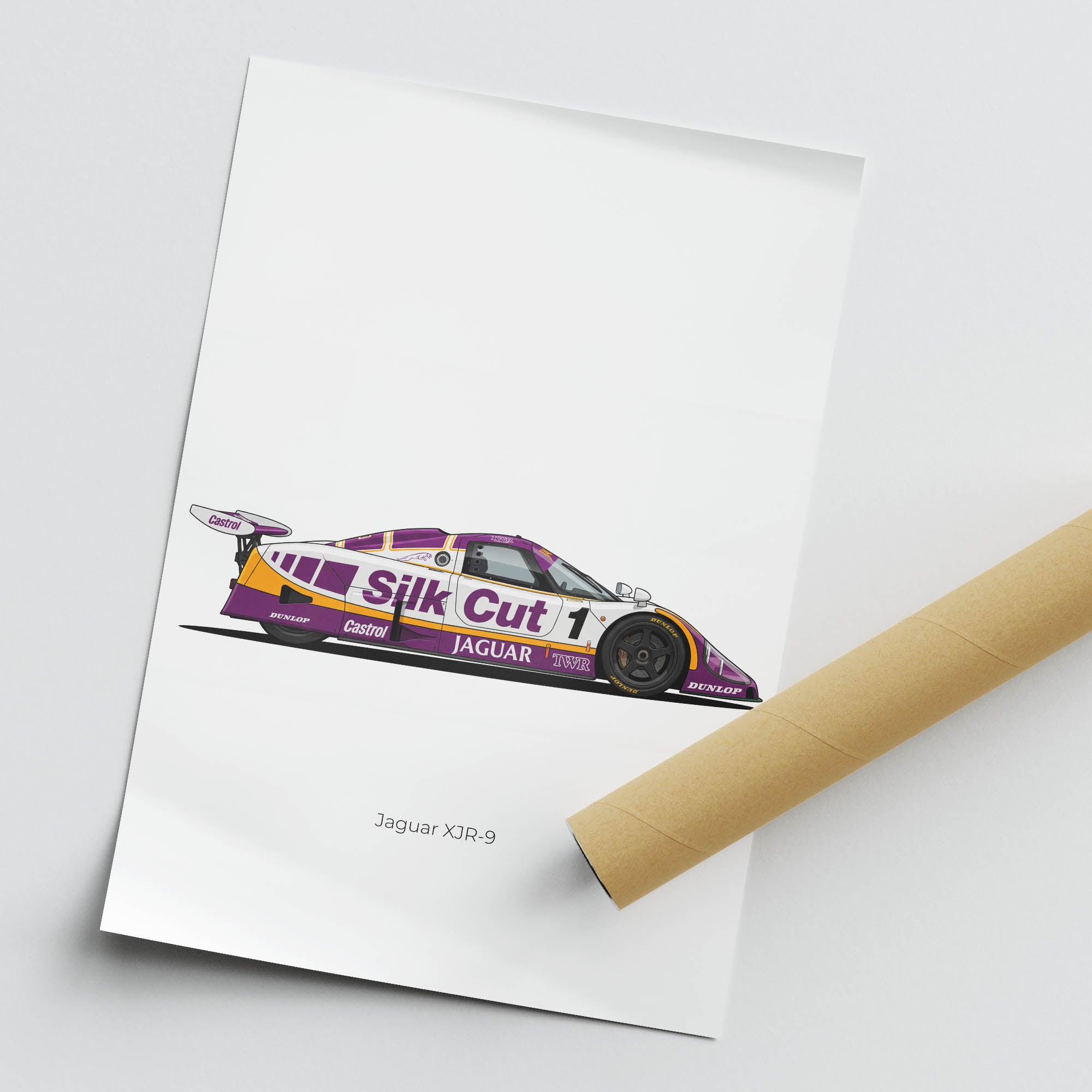 1988 Jaguar Xjr 9 Silk Cut – Car Print