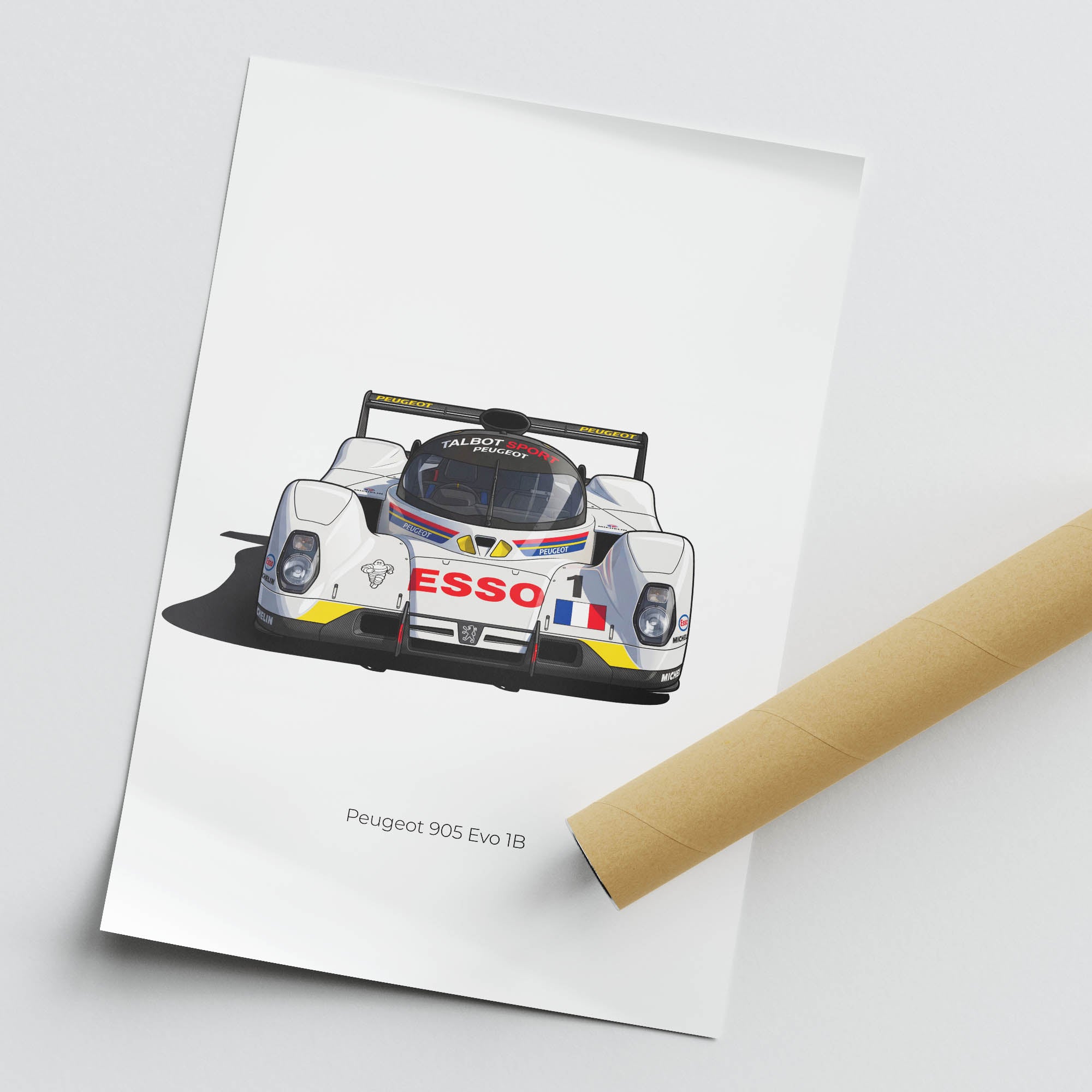 1992 Peugeot 905 Evo 1B Peugeot Talbot Sport – Car Print