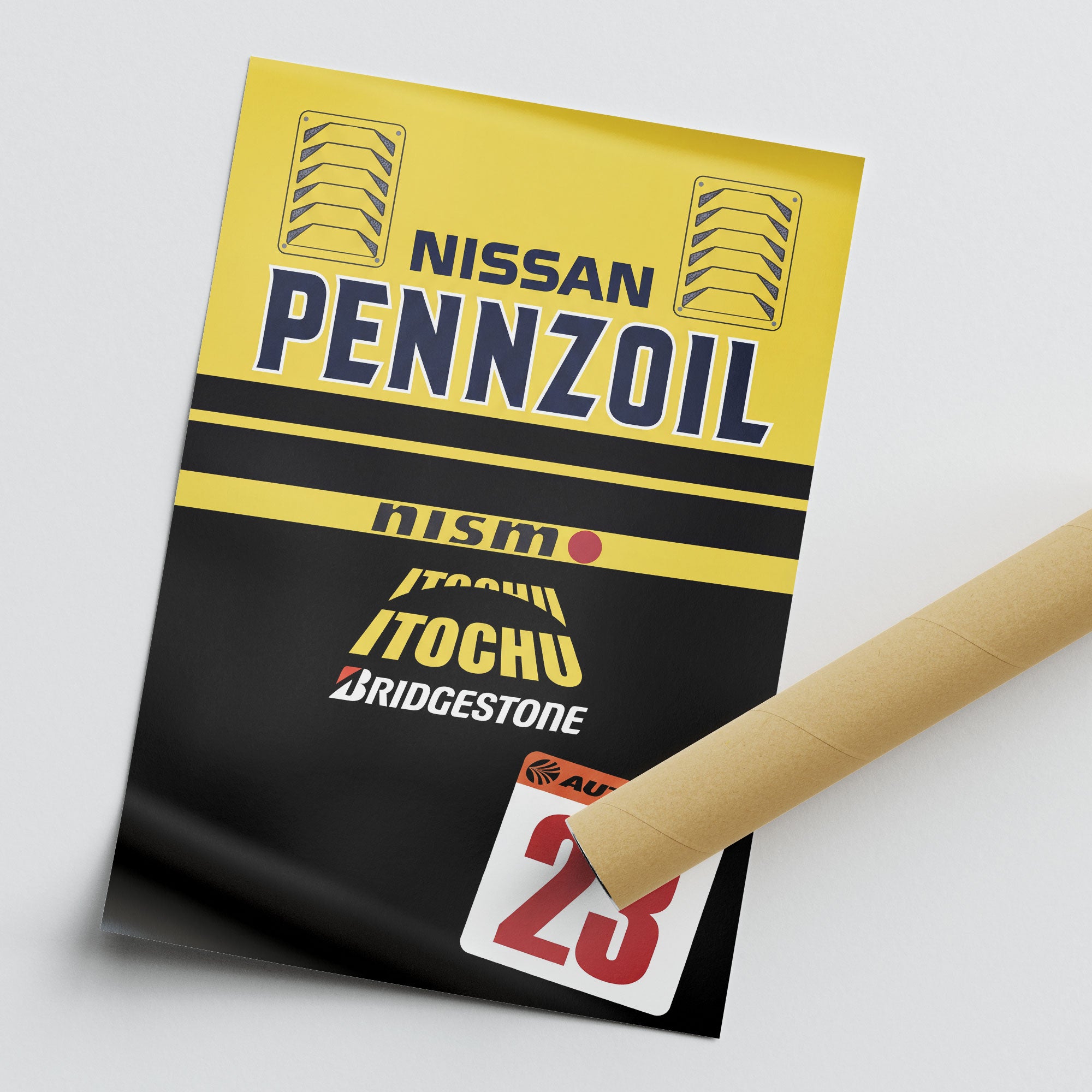 Nissan Skyline R34 Poster – 1999 GT R NISMO PENNZOIL JGTC Racing Art Print