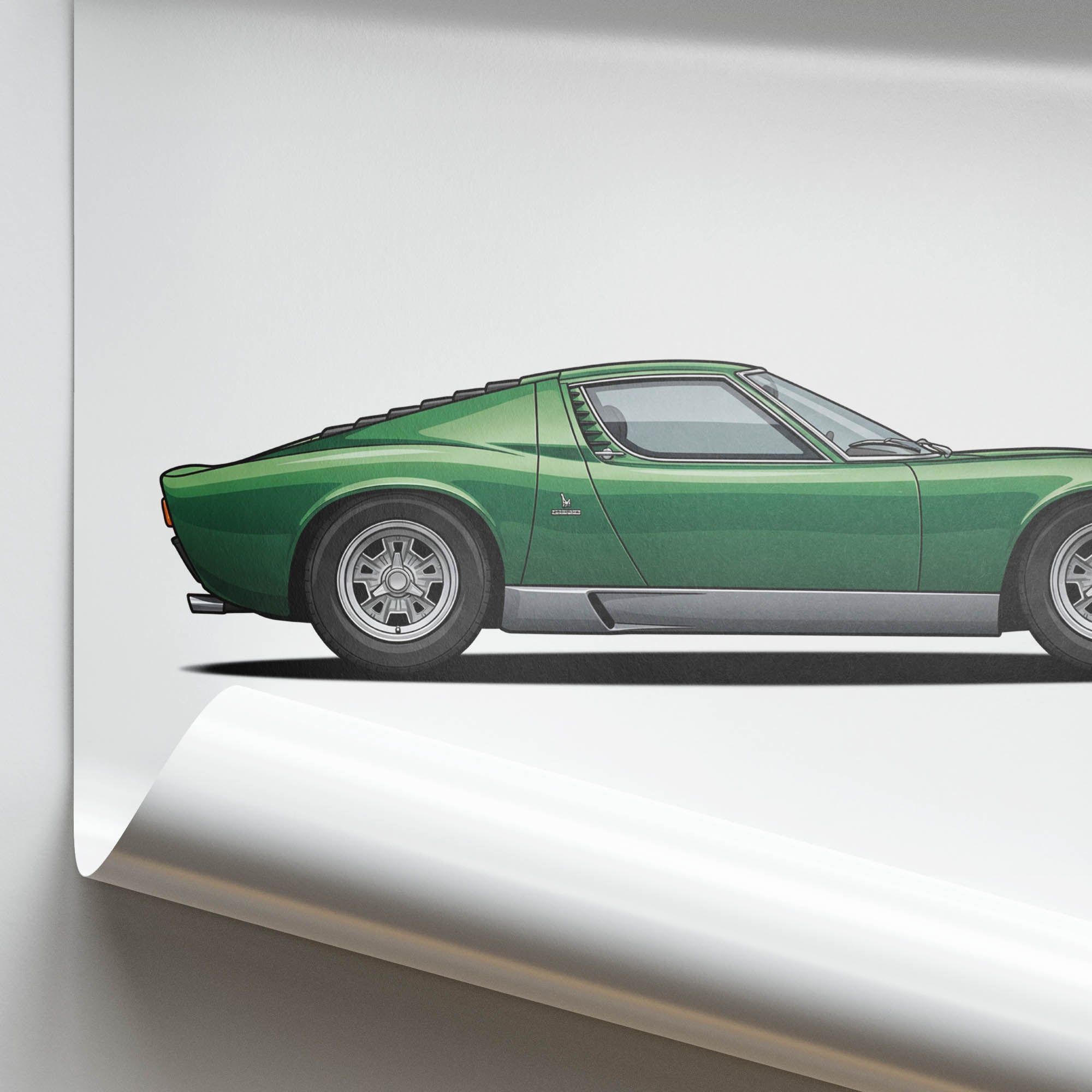 1966 Lamborghini Miura P400 – Car Print (Side)