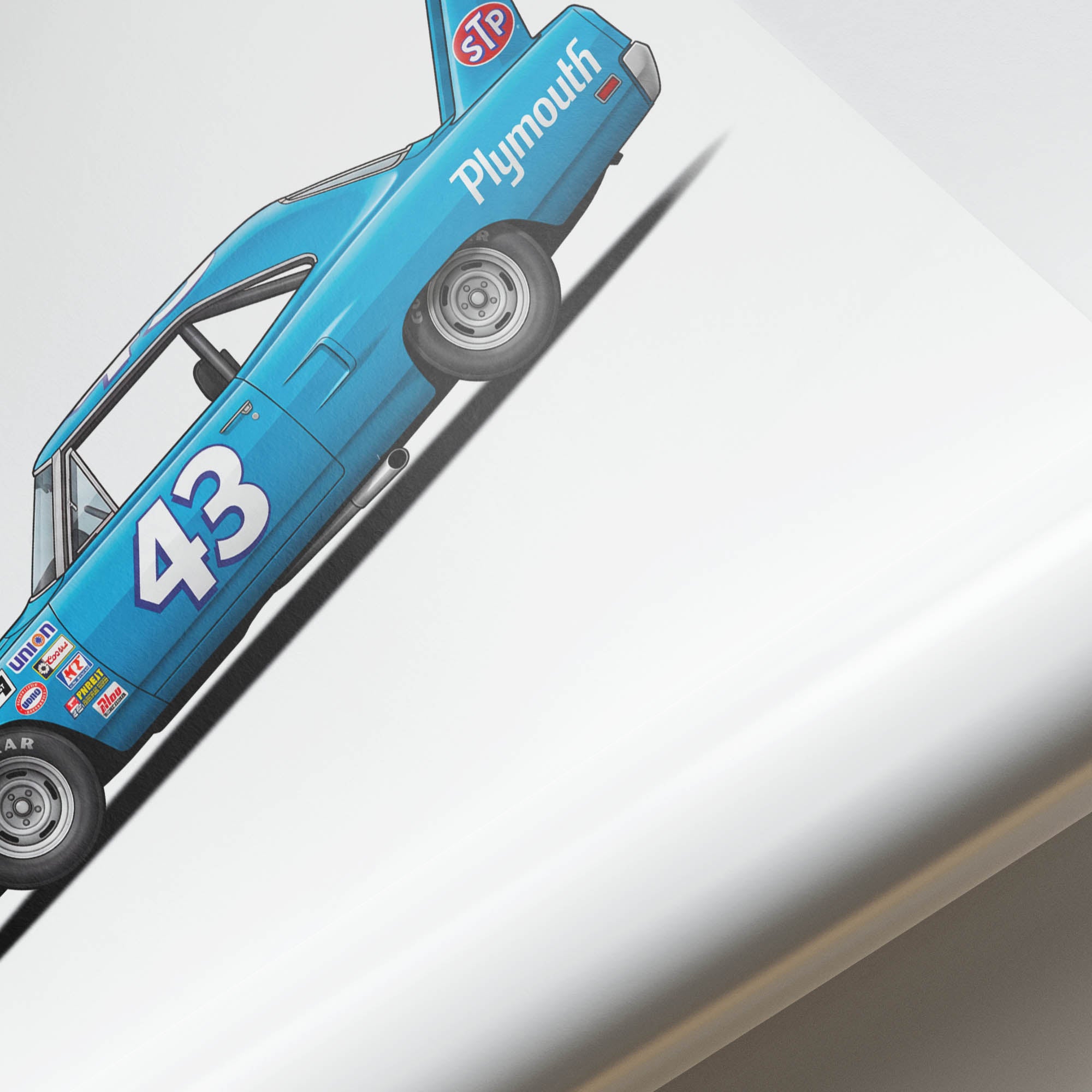 1970 Plymouth Superbird Richard Petty – Car Print (Side)