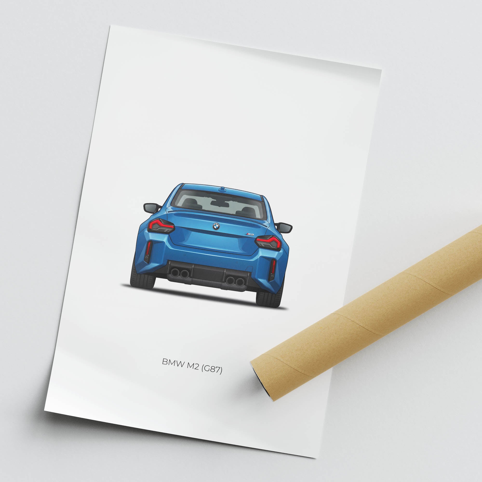 BMW M2 Poster - 2024 Zandvoort Blue Sports Car Wall Art Print