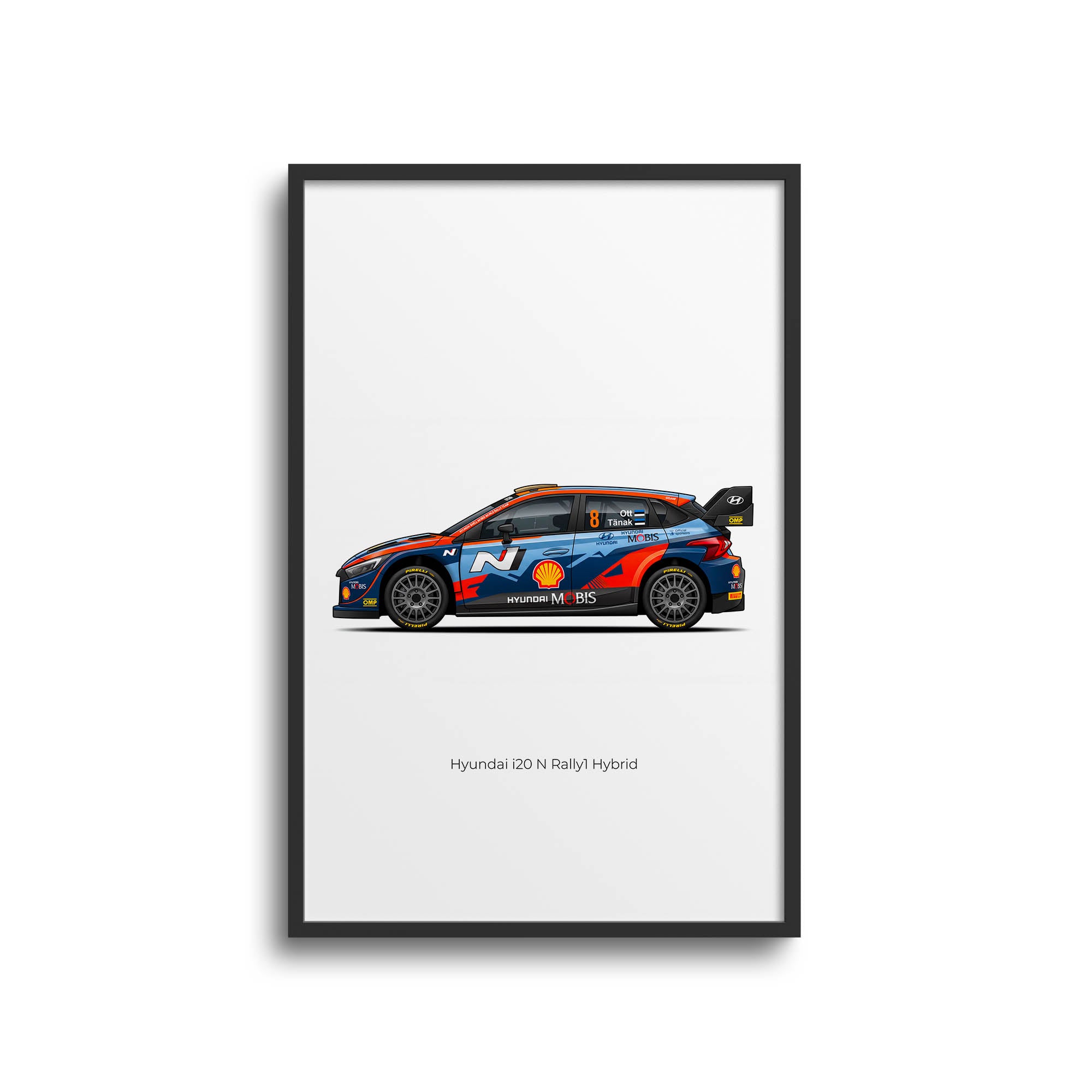 2025 Hyundai I20 N Rally1 Hybrid Ott T Nak Livery Side View Poster