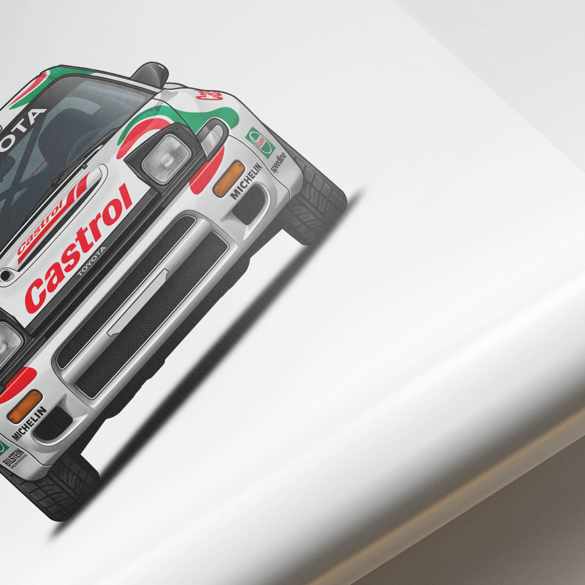 Toyota Celica Poster – 1992 GT Four St185 Rally Car Print Featuring Carlos Sainz