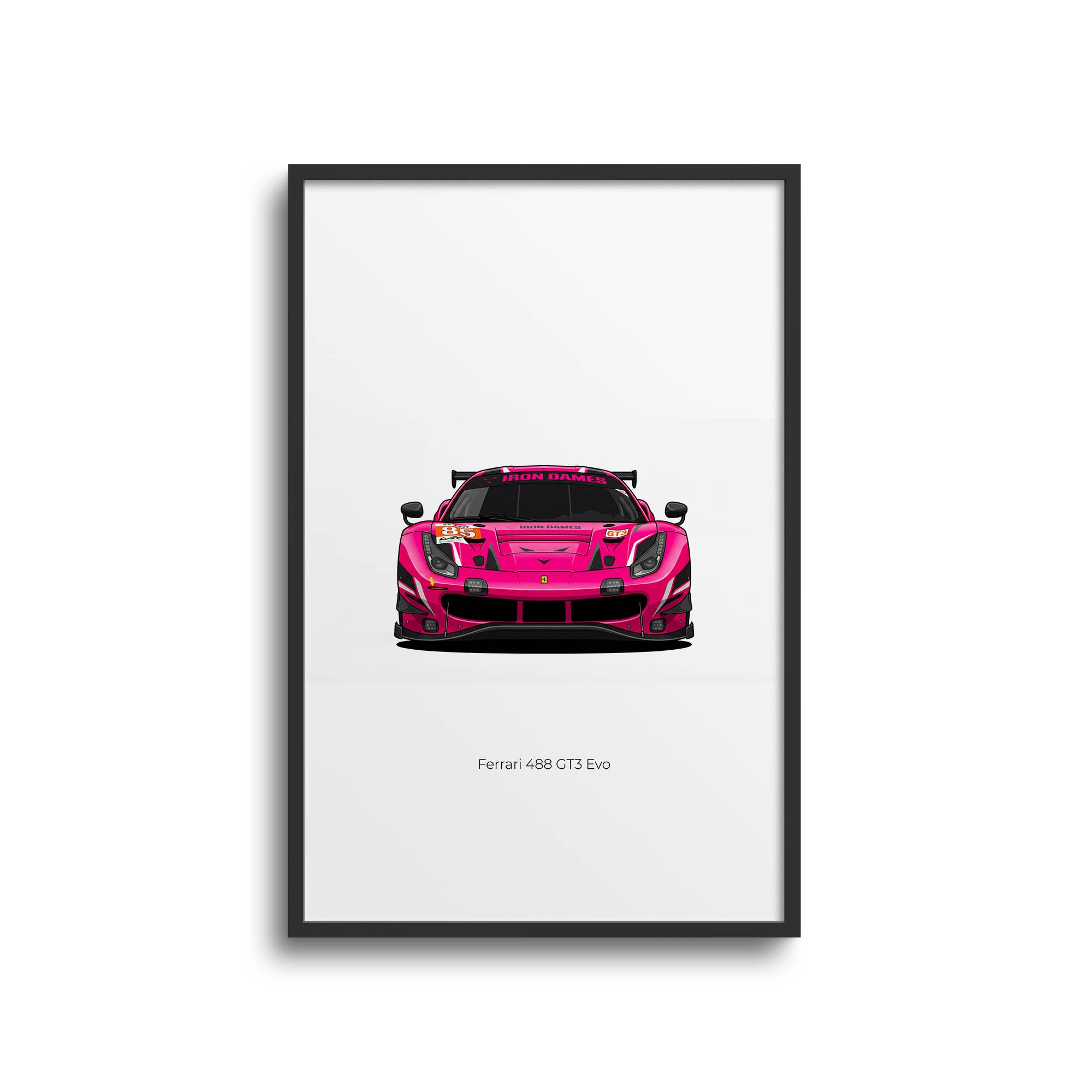 2021 Ferrari 488 GT3 Evo Iron Dames – Car Print