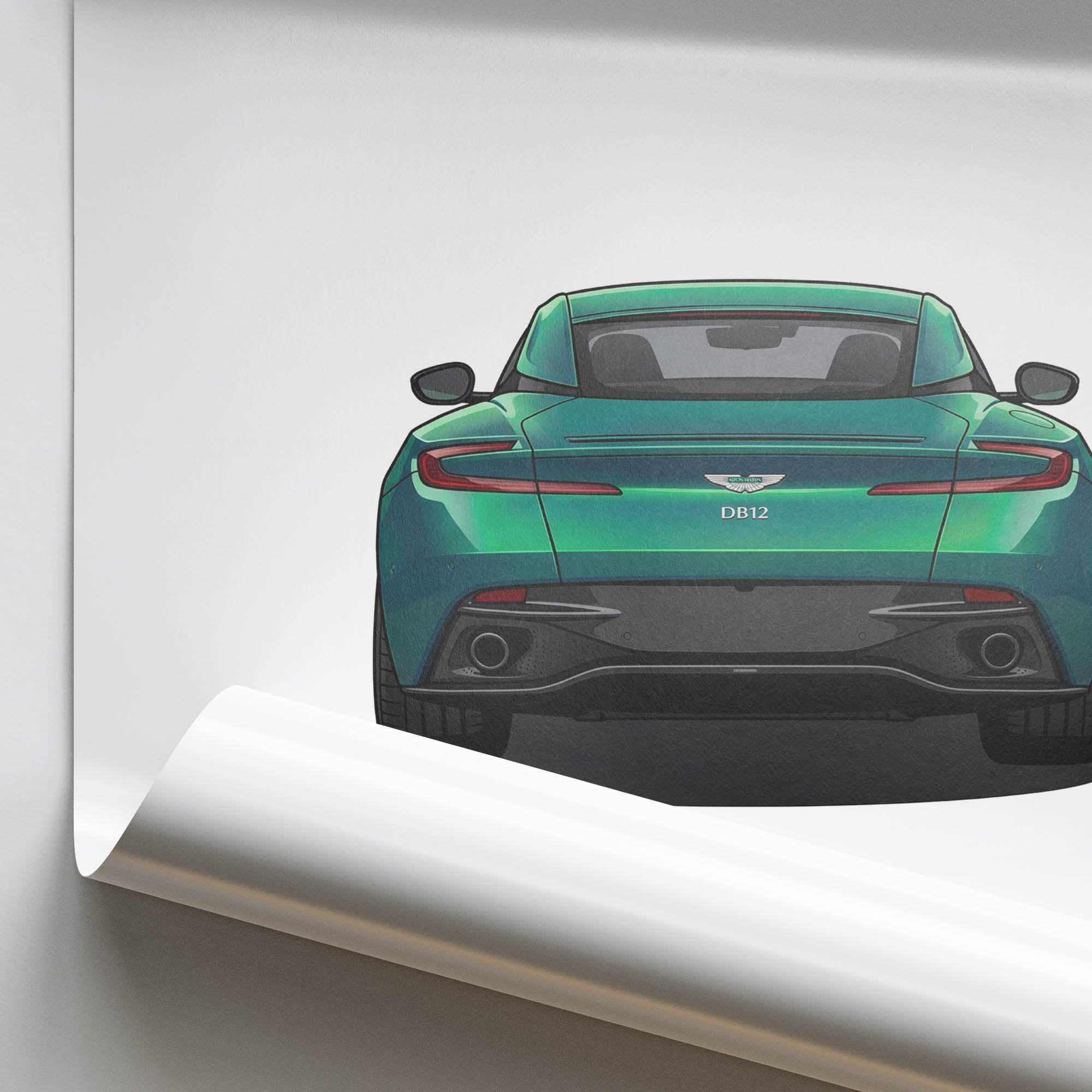 2024 Aston Martin DB12 Iridescent Emerald – Car Print
