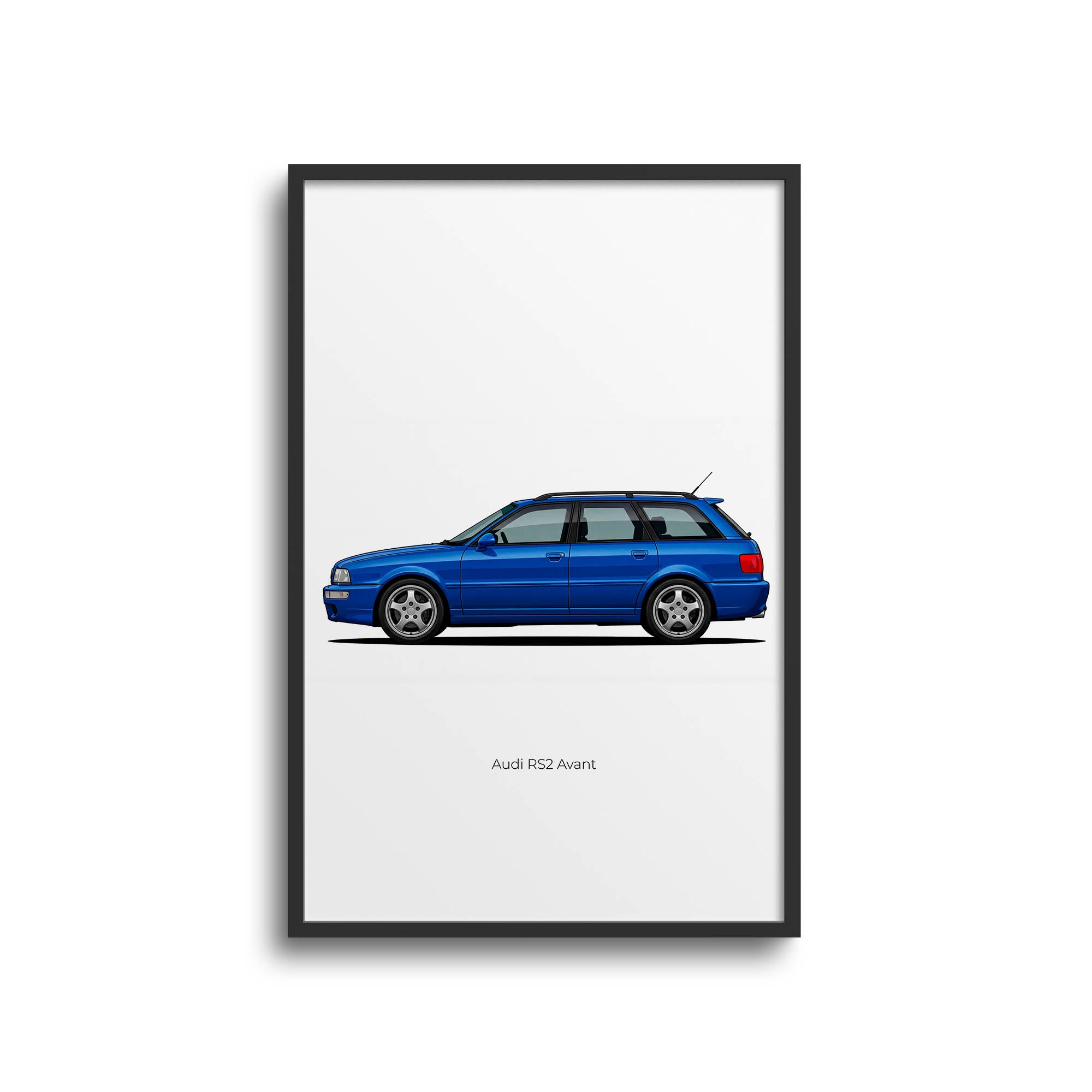 Audi RS2 Avant Poster - 1994 Blue RS2 Print | Classic Car Wall Art