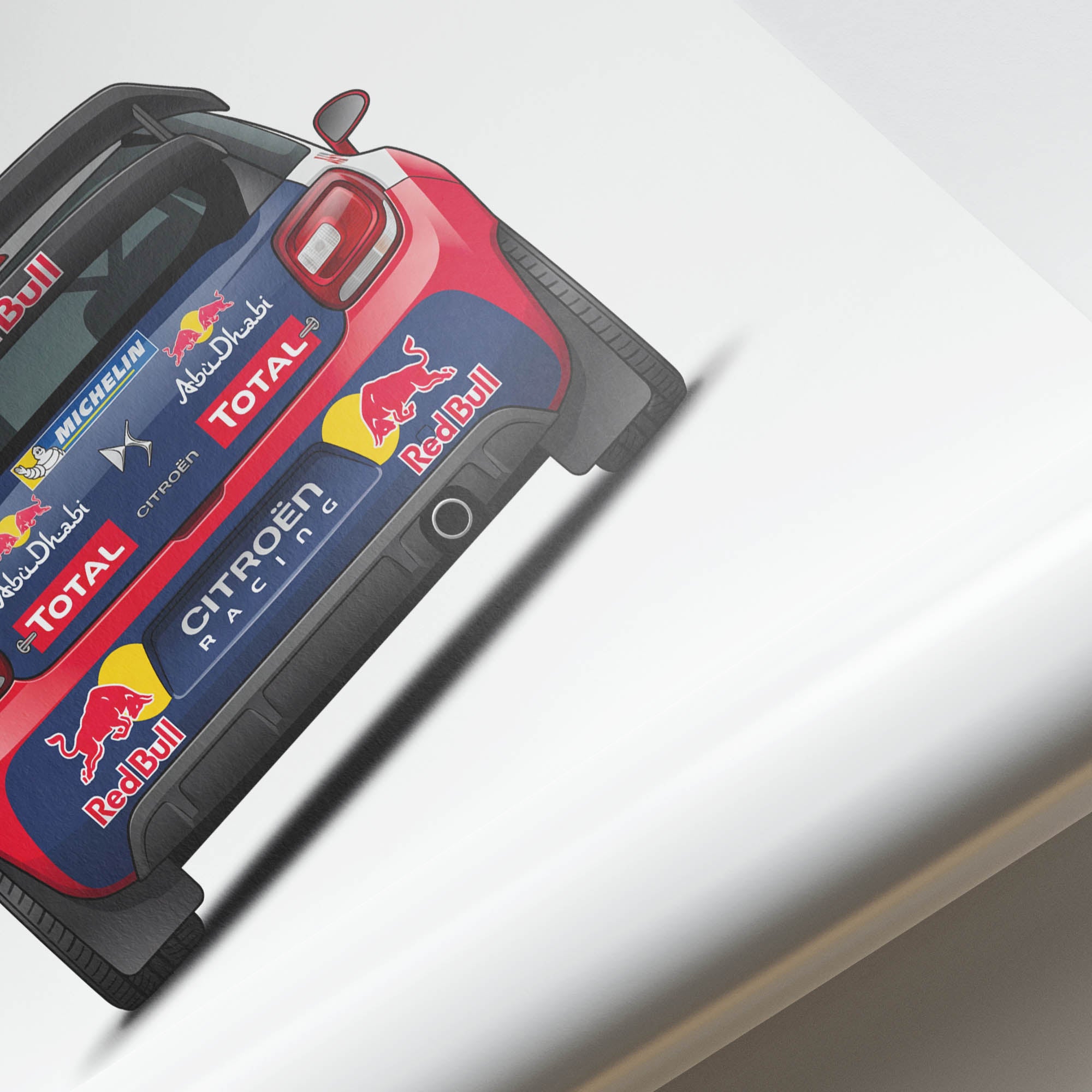 Citroen Ds3 Poster - 2011 Red Bull Livery Rally Car Wall Art Print