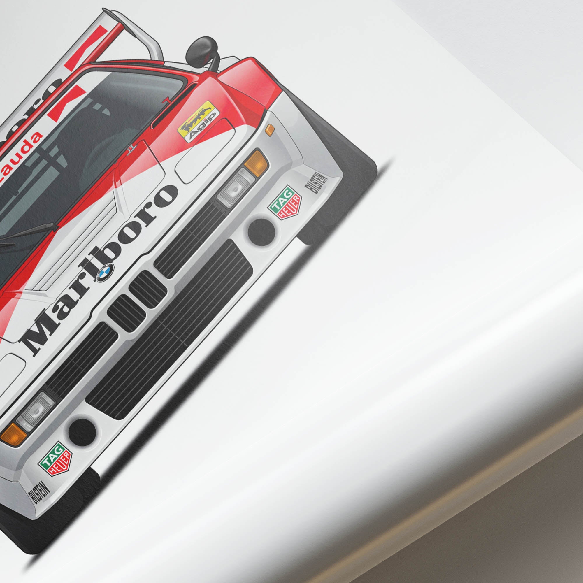 BMW M1 Procar Poster - 1979 Niki Lauda Marlboro Livery Vintage Racing Art Print