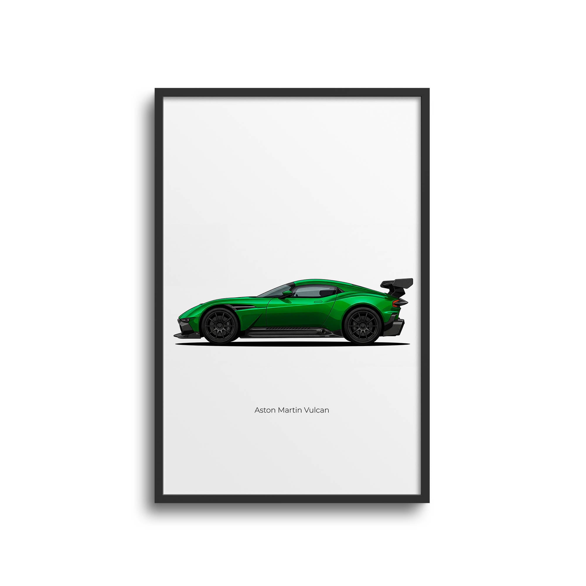Aston Martin Vulcan Poster – 2015 Green Sports Car Limited Edition Print