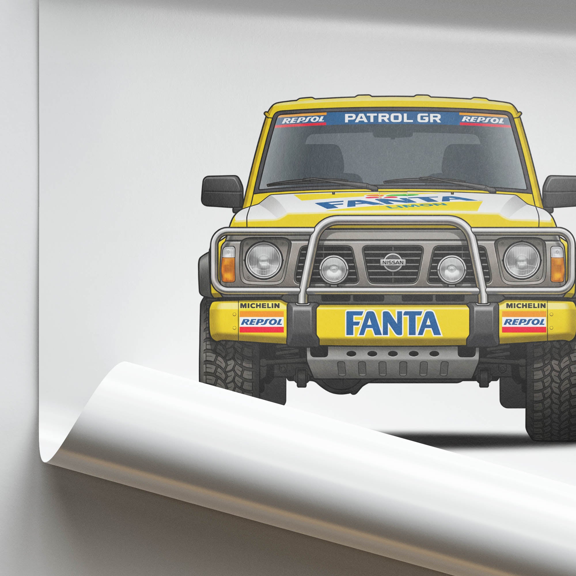 1991 Nissan Patrol Fanta Limon – Car Print