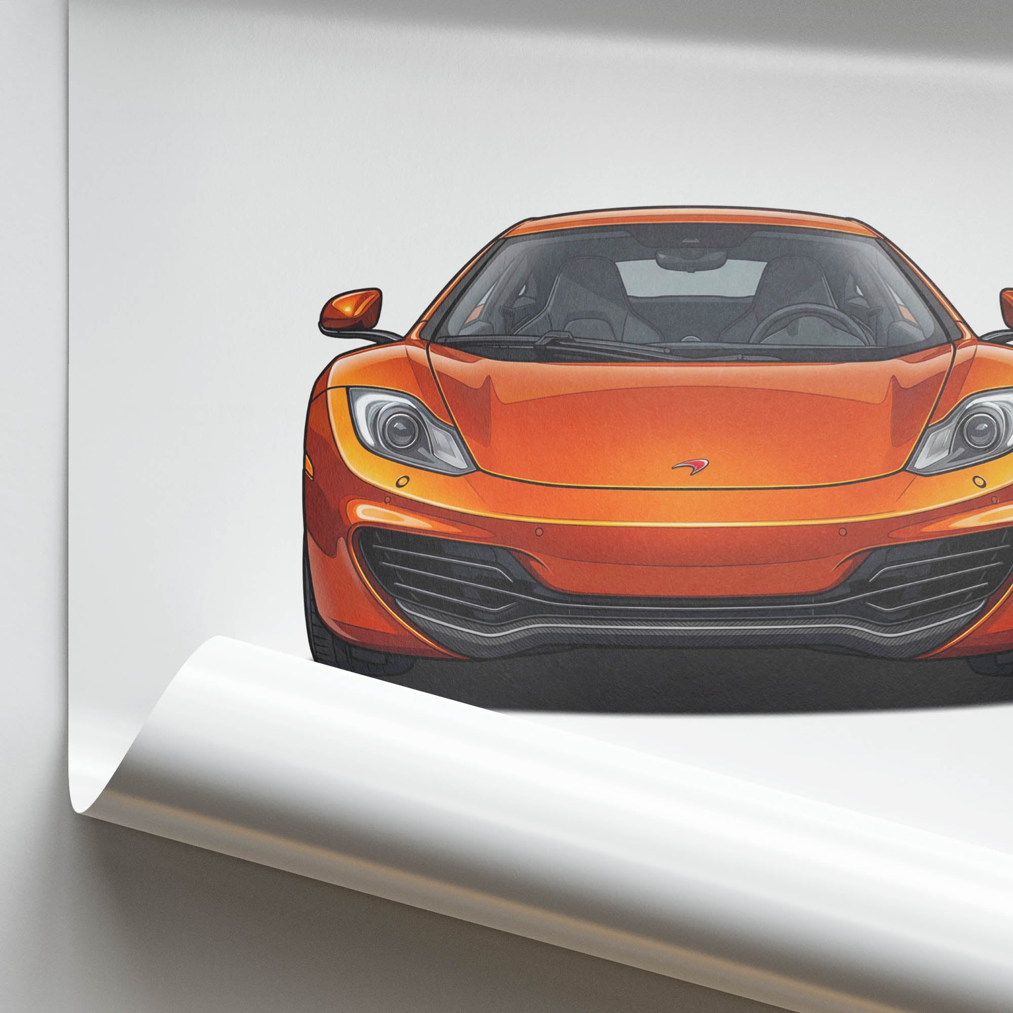 2012 McLaren MP4 12C Volcano – Car Print (Front)