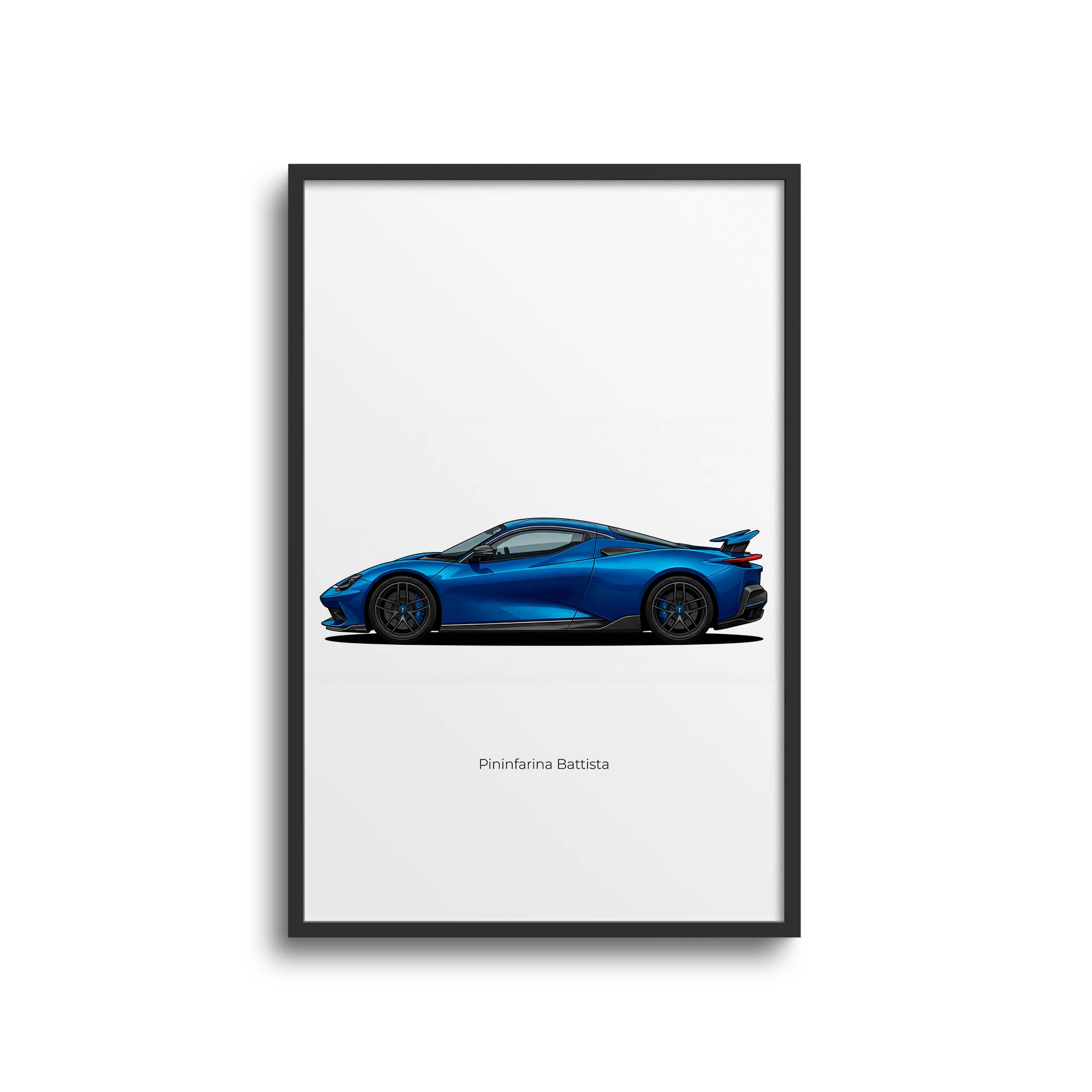 Pininfarina Battista Poster - 2021 Electric Hypercar Side View Art Print