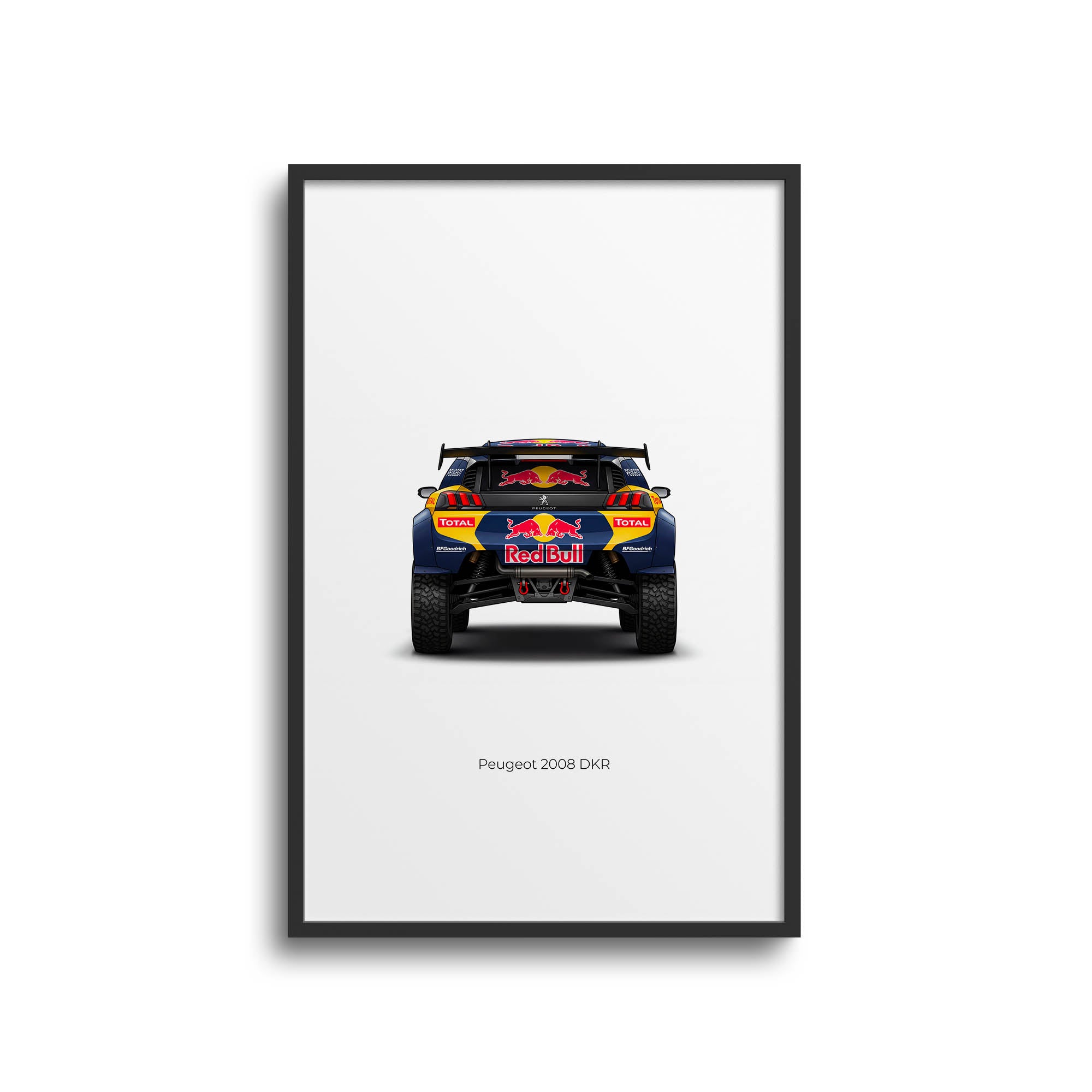 Peugeot 2008 DKR Poster – 2016 Dakar Rally Print | Red Bull Livery Art