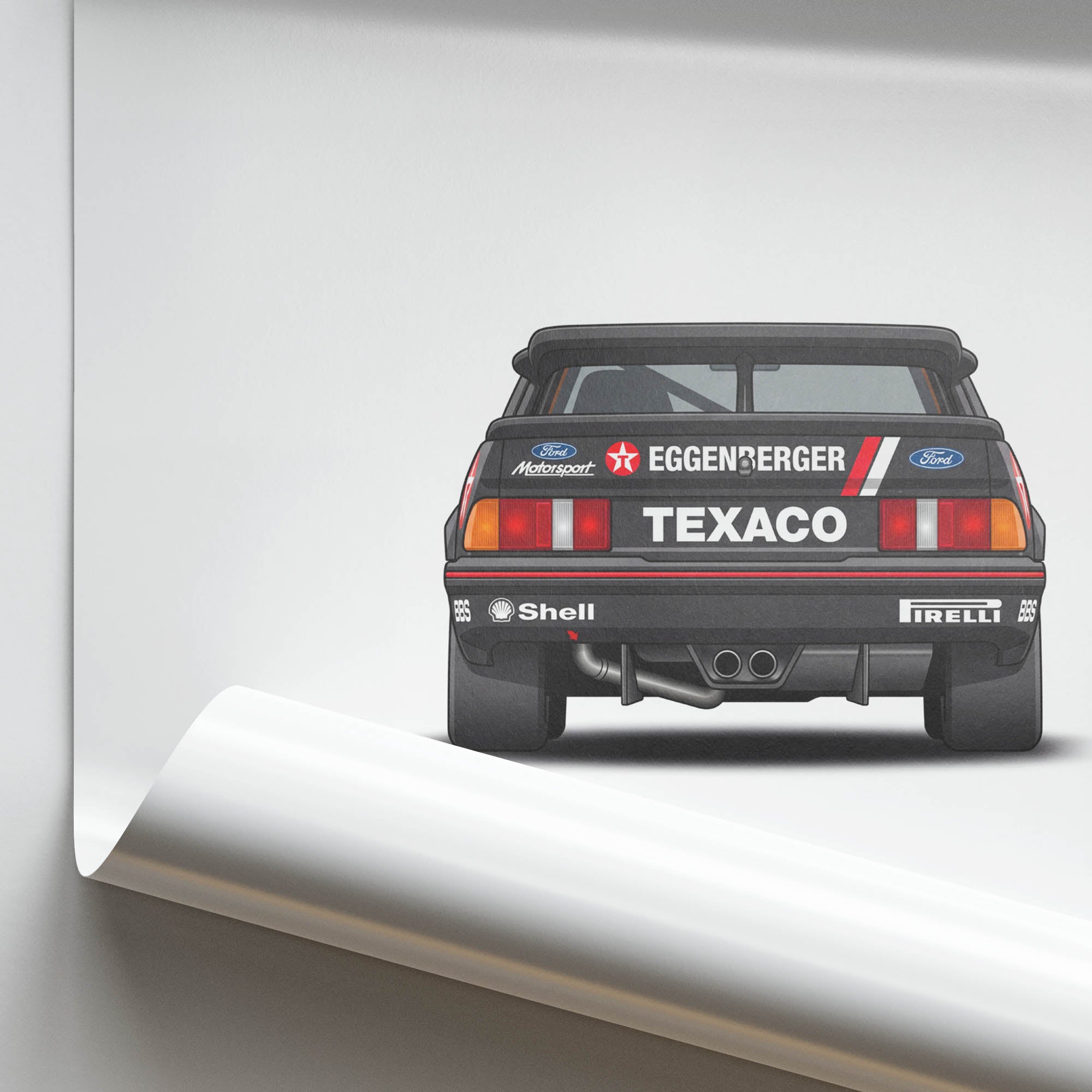 1989 Ford Sierra RS500 Cosworth – Car Print (Back)