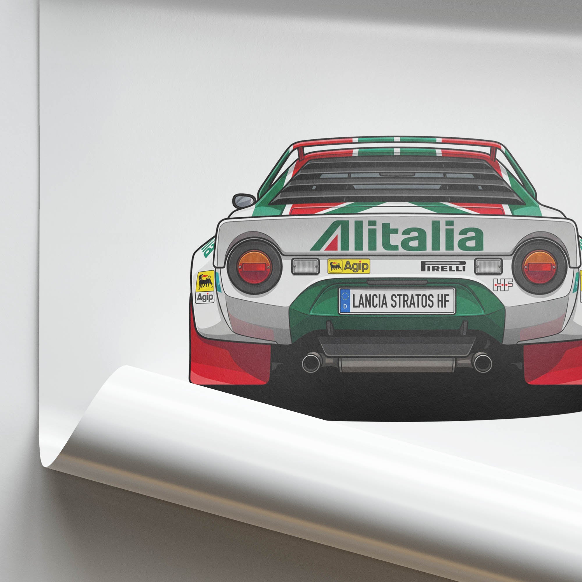 Lancia Stratos Poster – Vintage Racing Art | Classic Rally Print Wall Decor