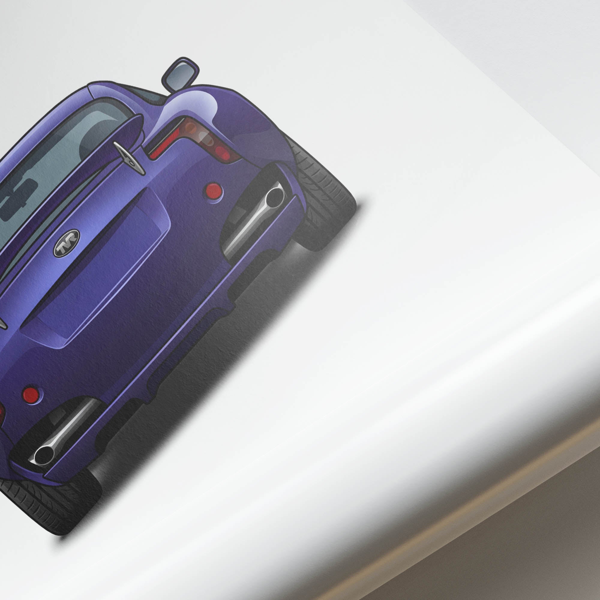 2005 Tvr Tuscan Speed Six Cascade Indigo – Car Print (Back)