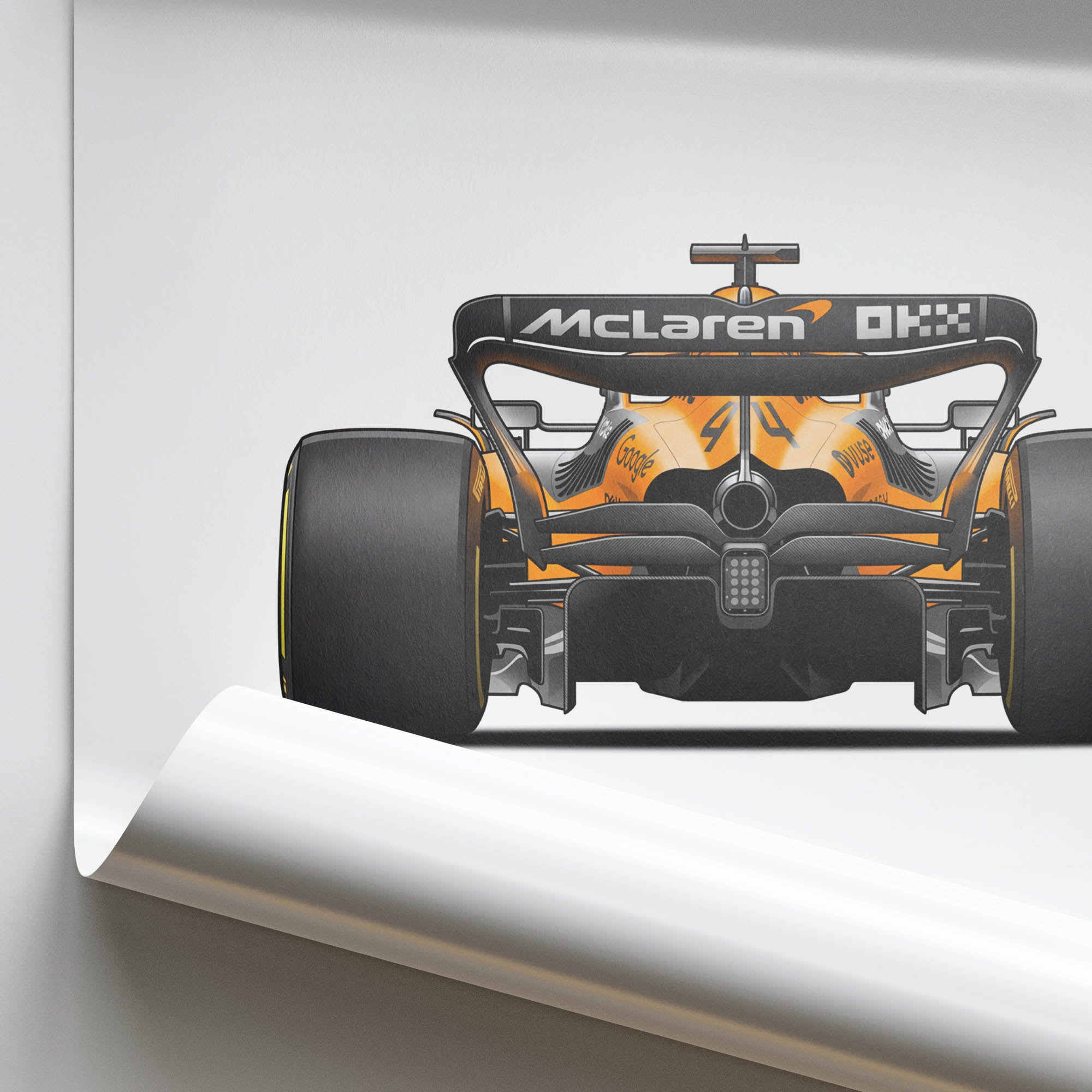 2024 McLaren MCL38 Lando Norris Papaya – Car Print