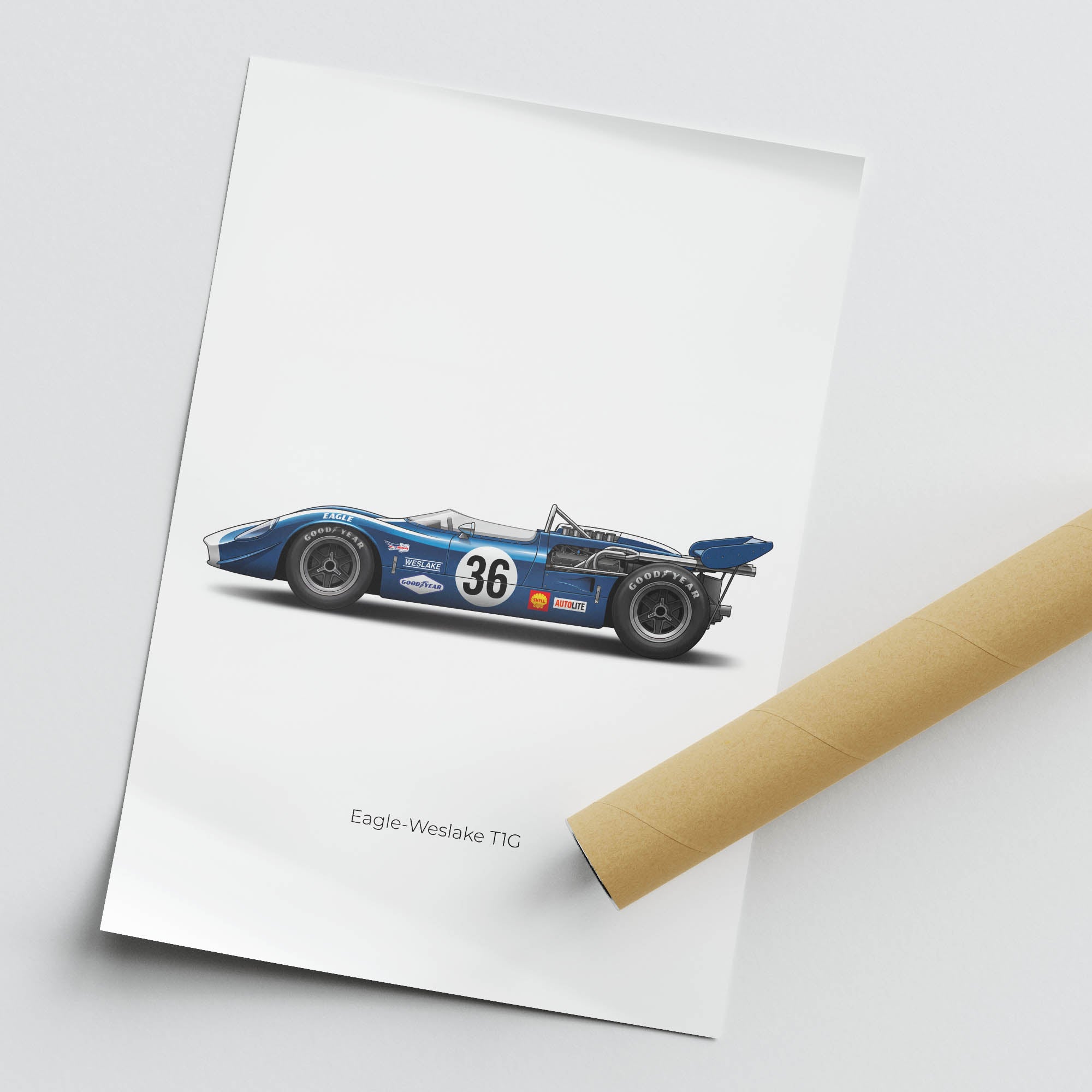 1967 Eagle Weslake T1G Dan Gurney – Car Print (Side)