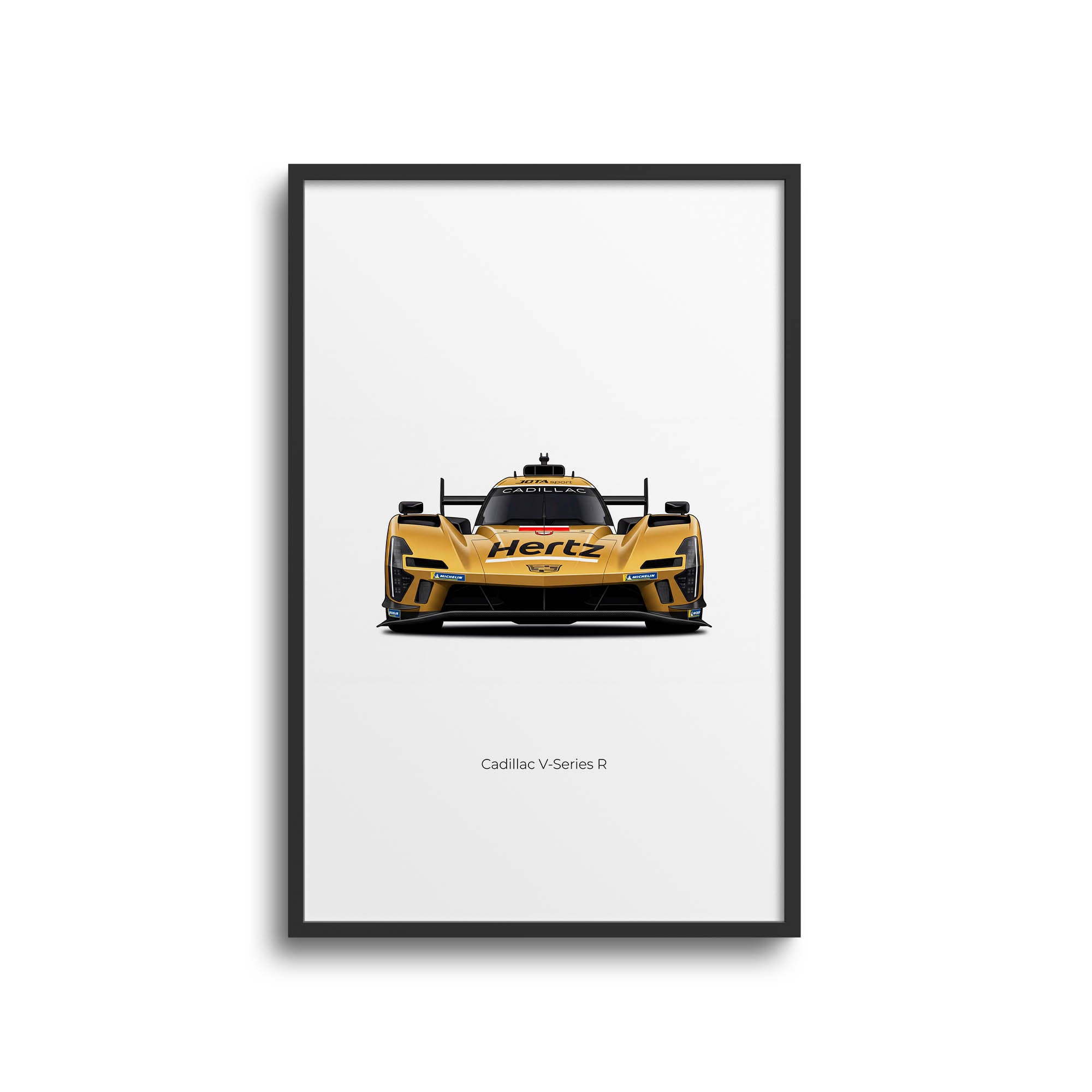 Cadillac V Series Poster - 2025 Hertz Team Jota Gold Livery Racing Art Print