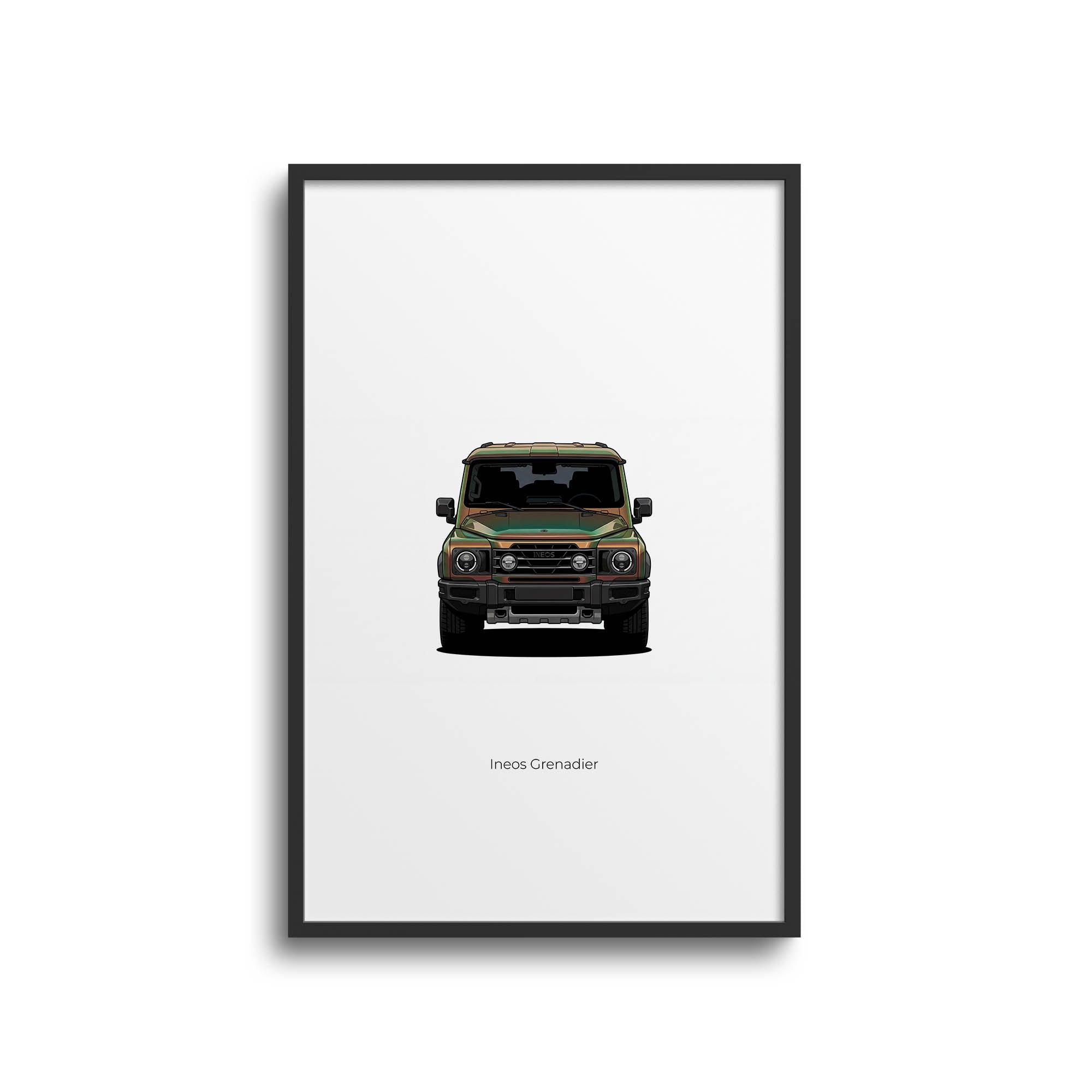 Ineos Grenadier Poster - 2024 Magic Mushroom Front View Automotive Prints