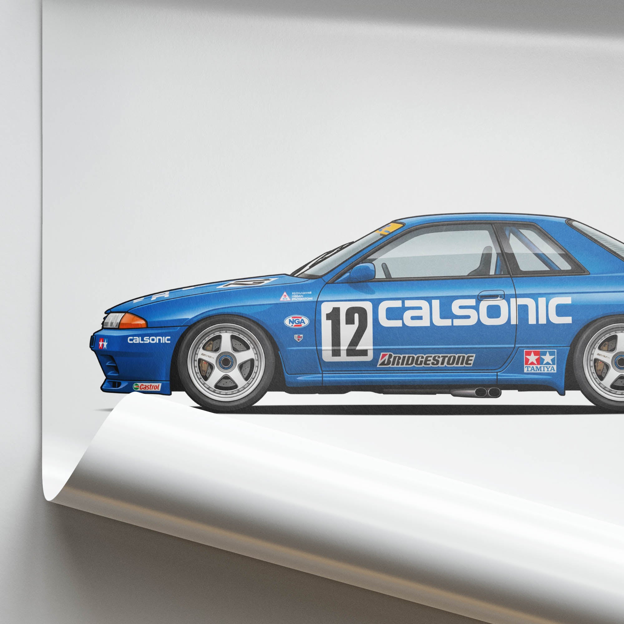 1991 Nissan Skyline GT R R32 Group A Calsonic – Car Print