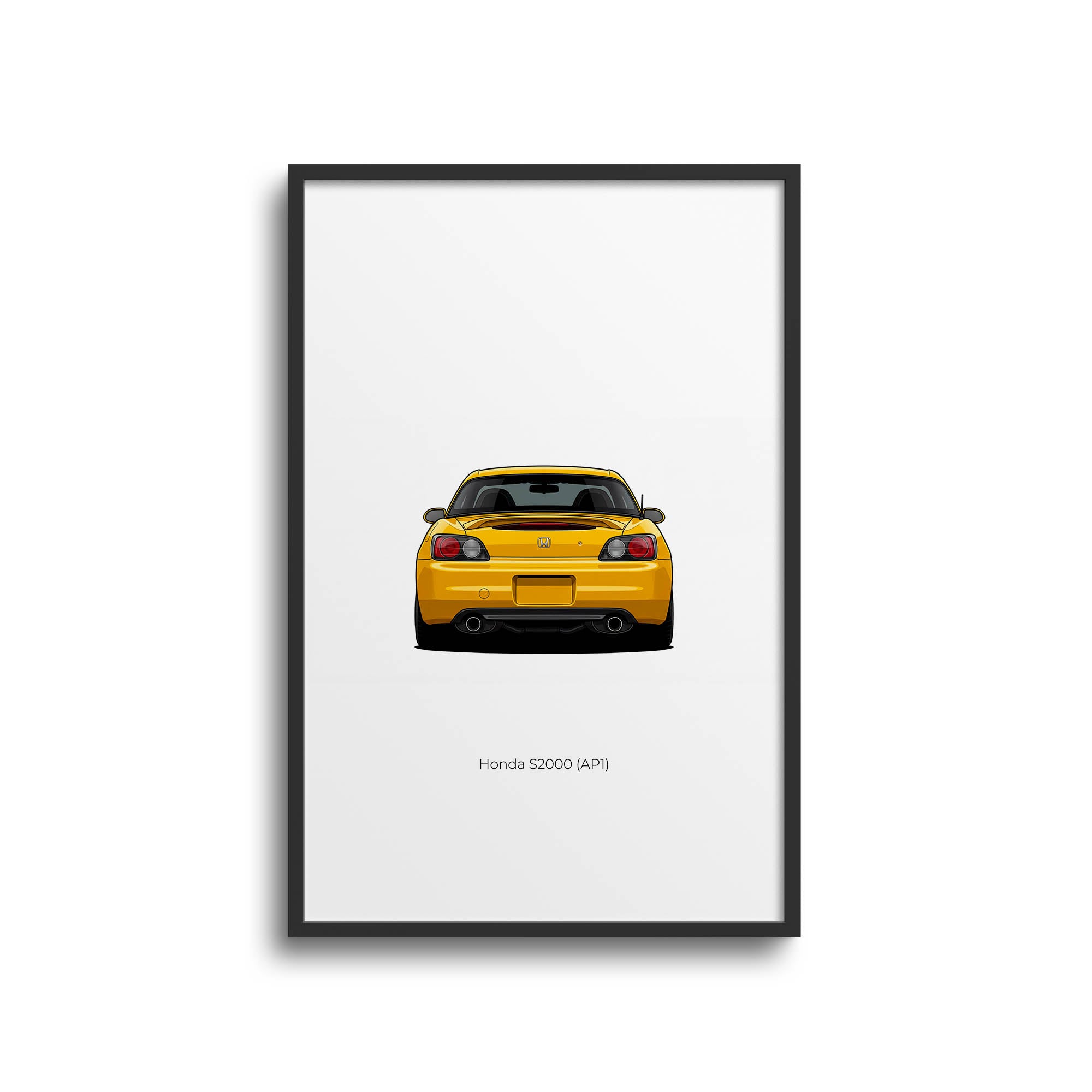 Honda S2000 Poster – 2000 AP1 Indy Yellow Pearl Car Wall Art Print