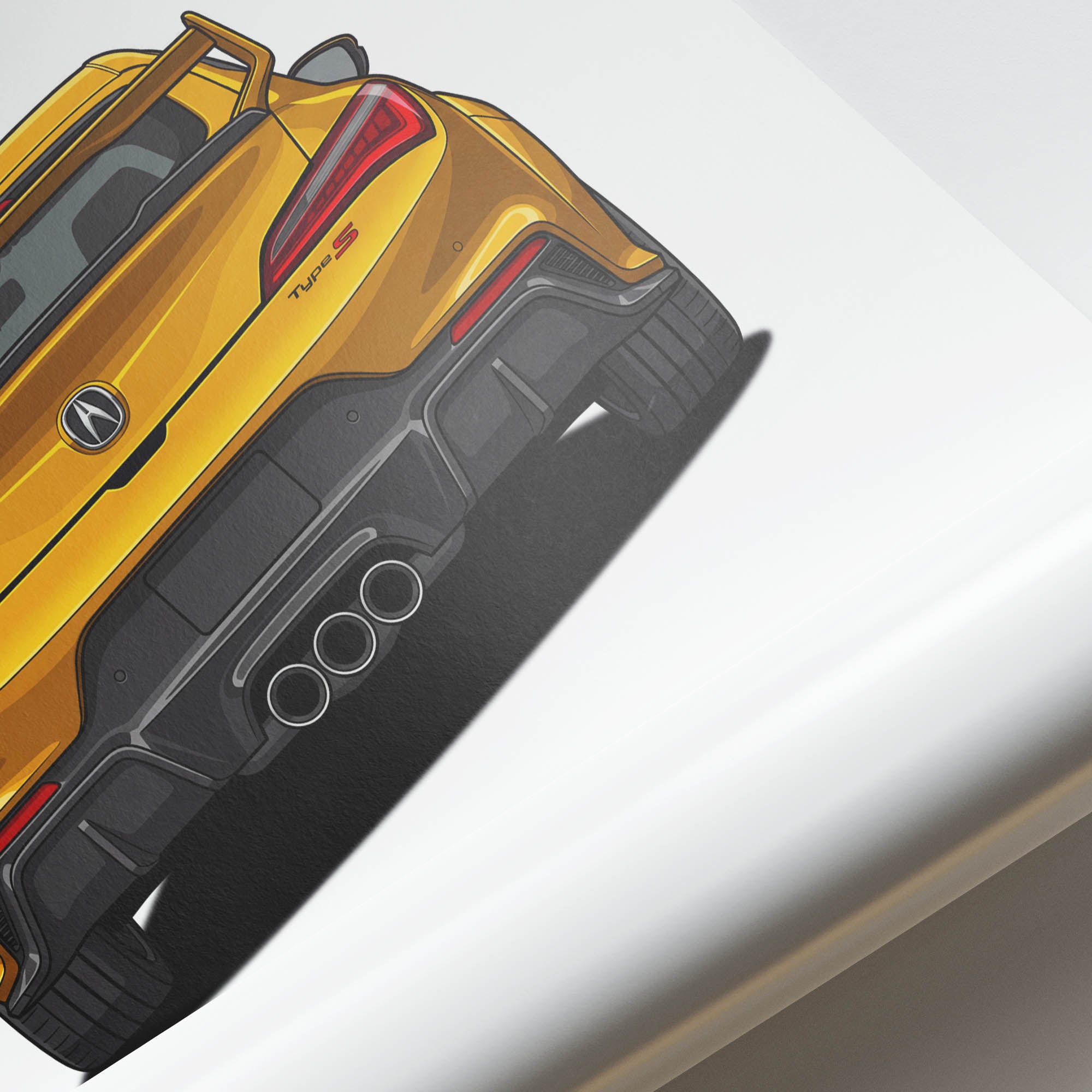 2024 Acura Integra Type S Tiger Eye – Car Print (Back)