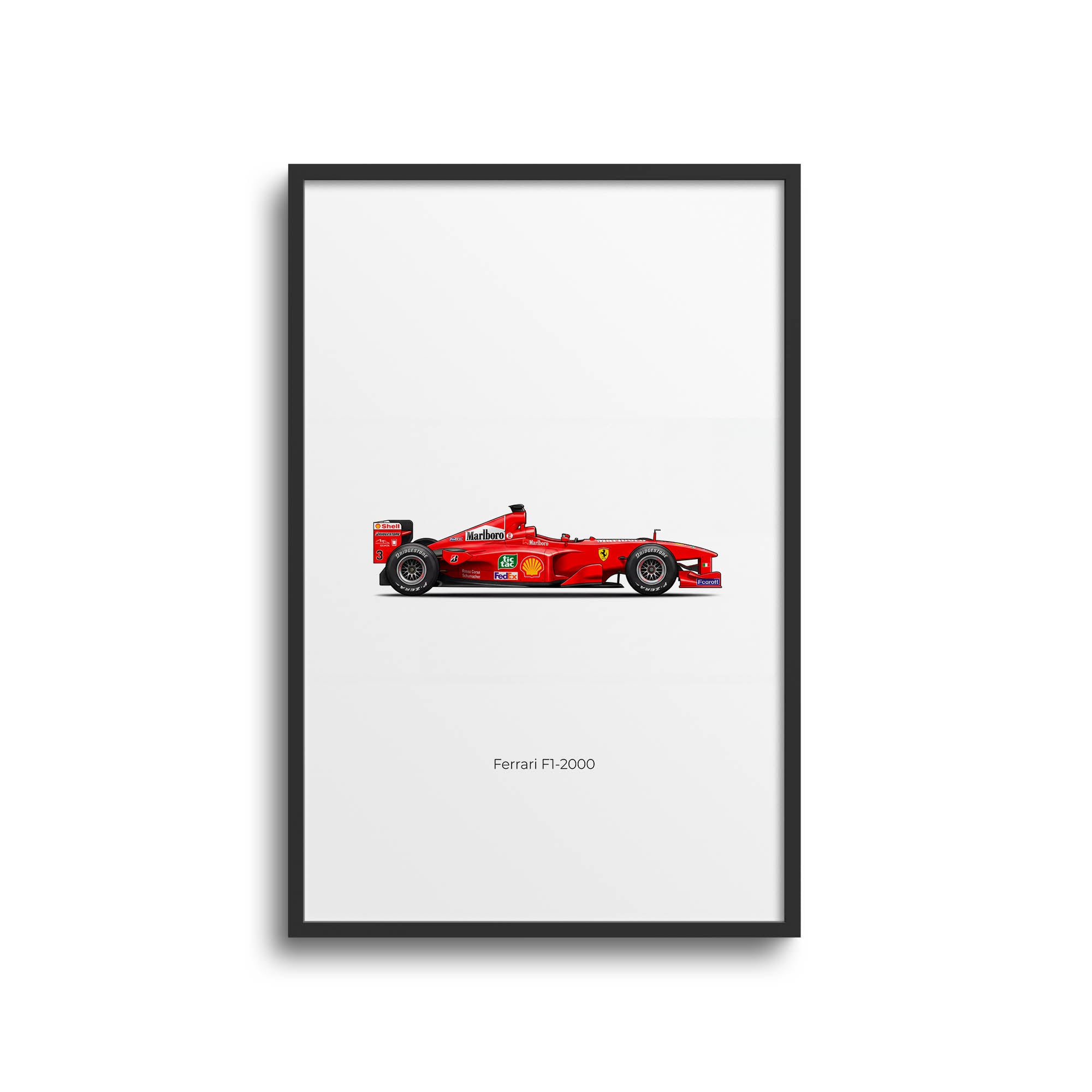 2000 Ferrari 2000 Michael Schumacher – Car Print (Side)