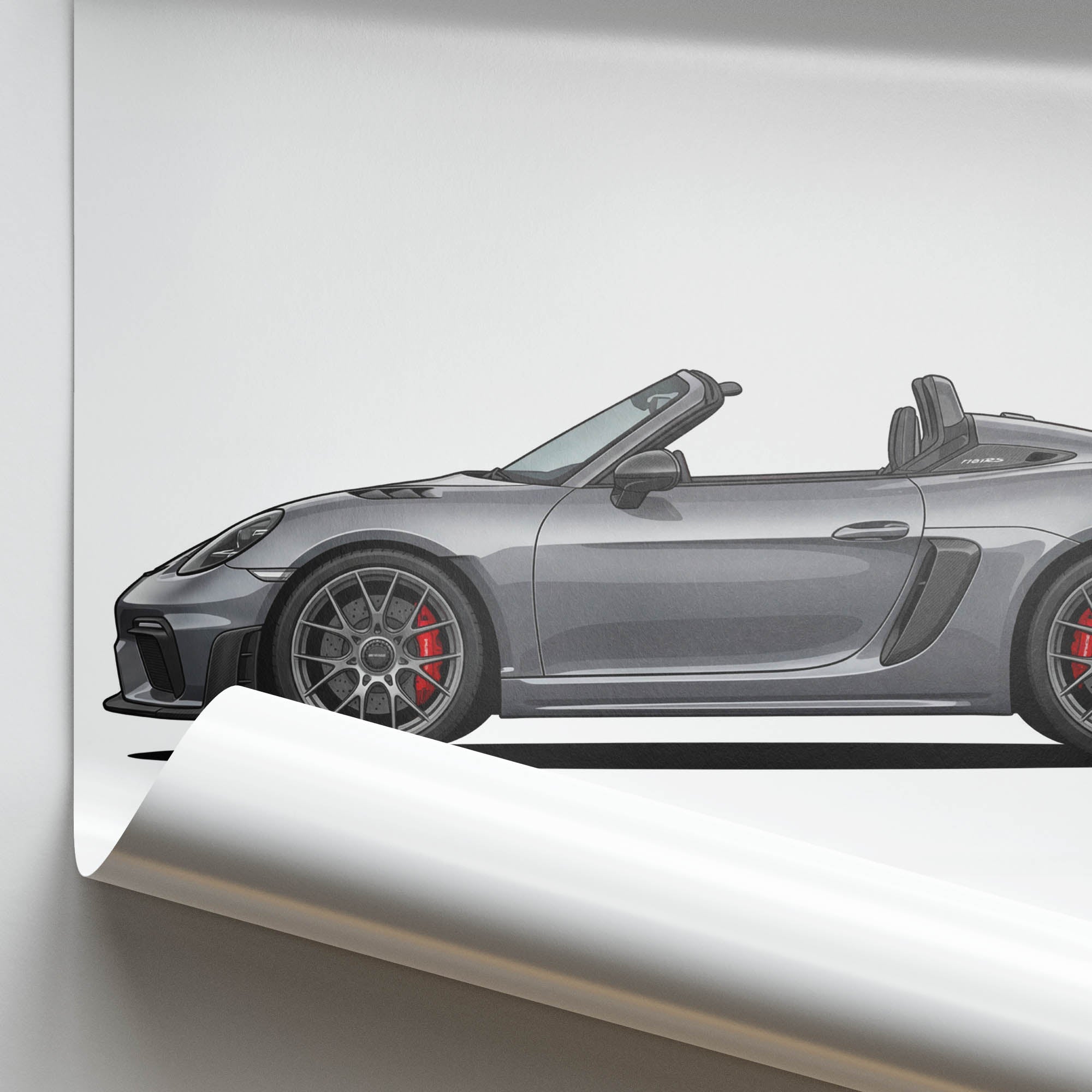 2024 Porsche 718 Spyder RS Vanadium – Car Print (Side)