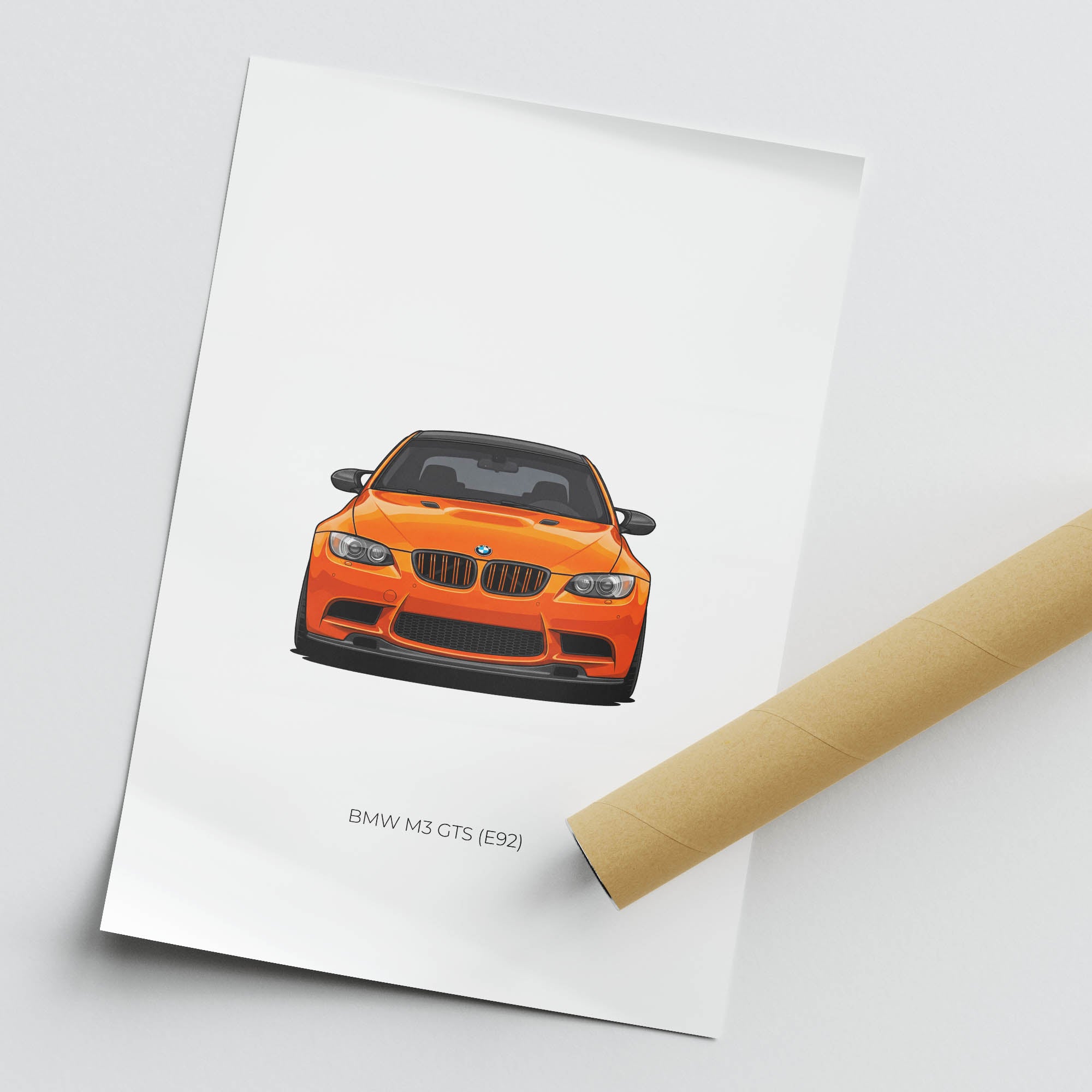 2010 BMW M3 Gts E92 Fire – Car Print (Front)