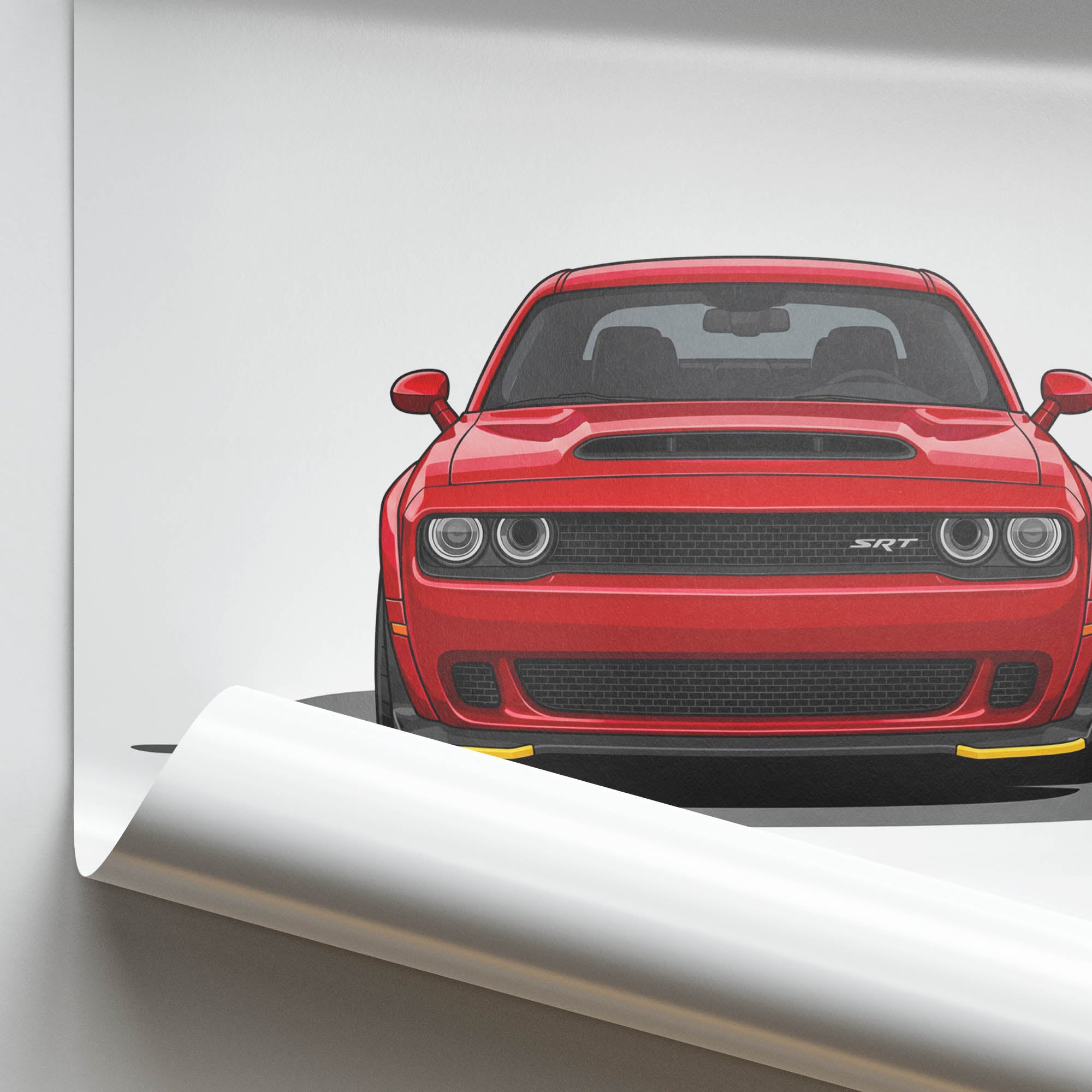 2018 Dodge Challenger SRT Demon Torred – Car Print (Front)