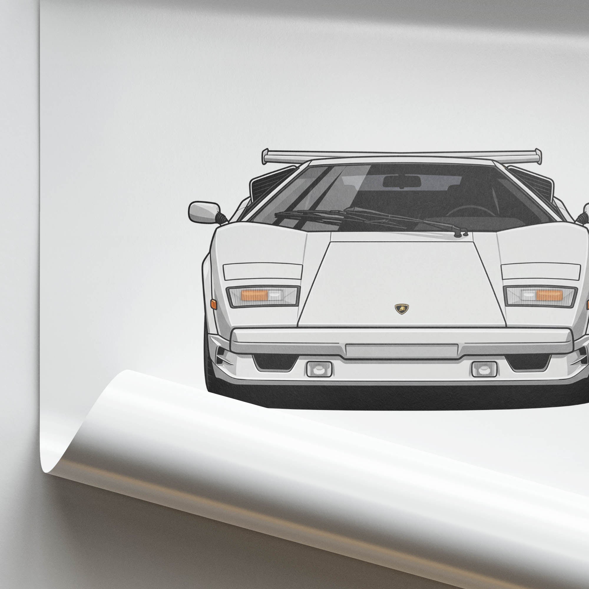 1988 Lamborghini Countach LP5000 Qv – Car Print (Front)