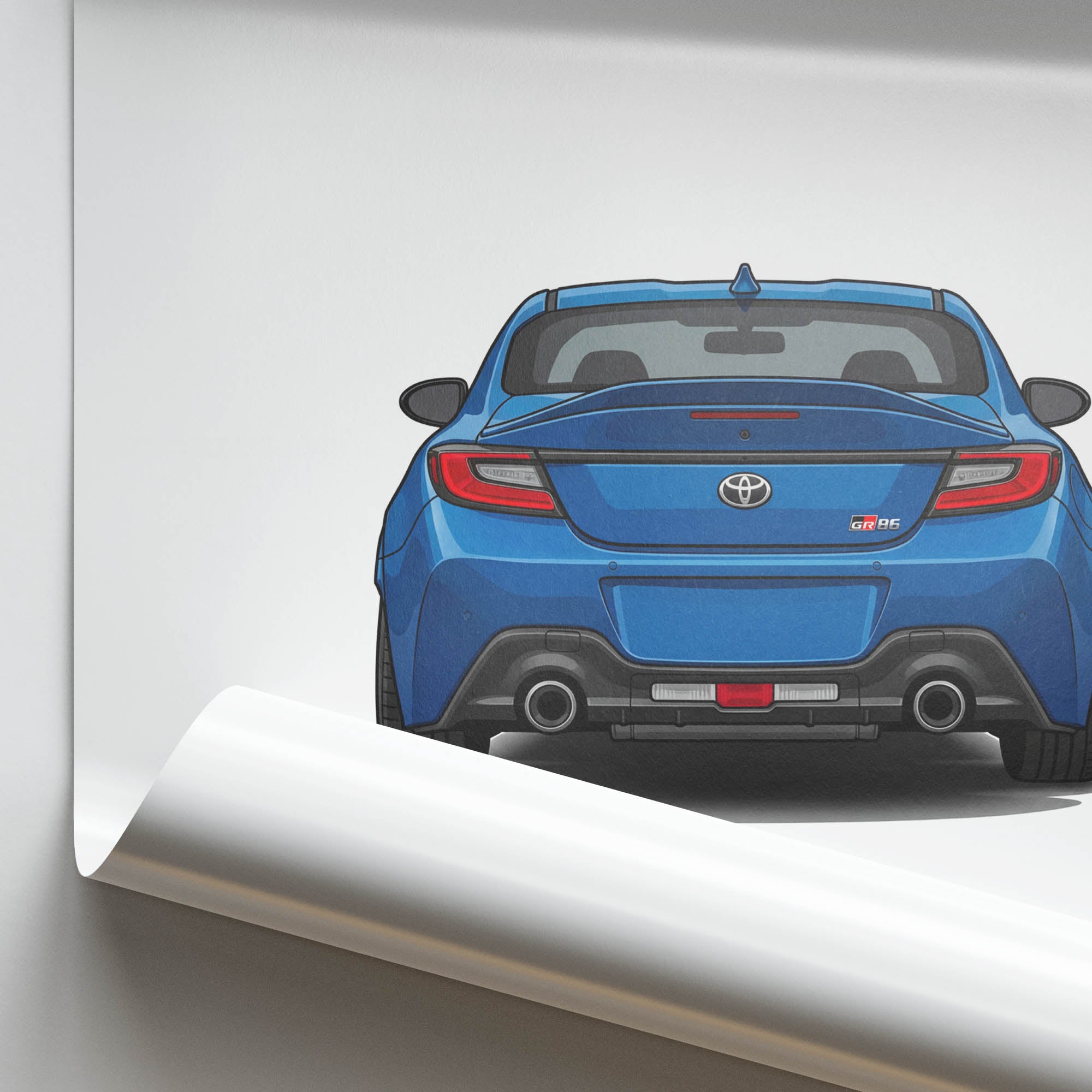 2022 Toyota GR86 Neptune – Car Print (Back)
