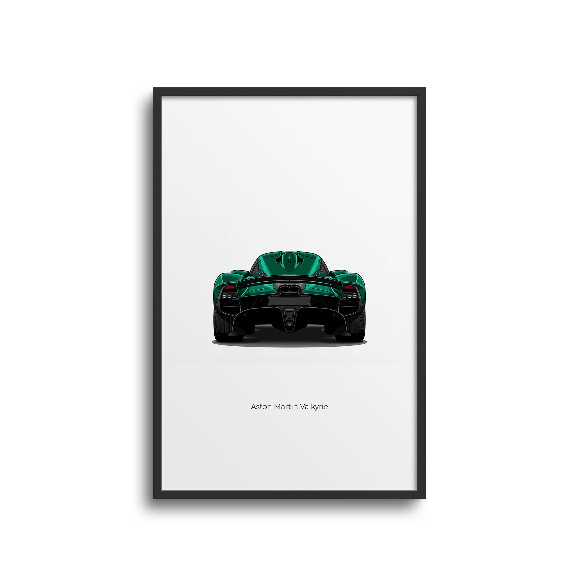 Aston Martin Valkyrie Poster - British Racing Green 2022 Hypercar Wall Art